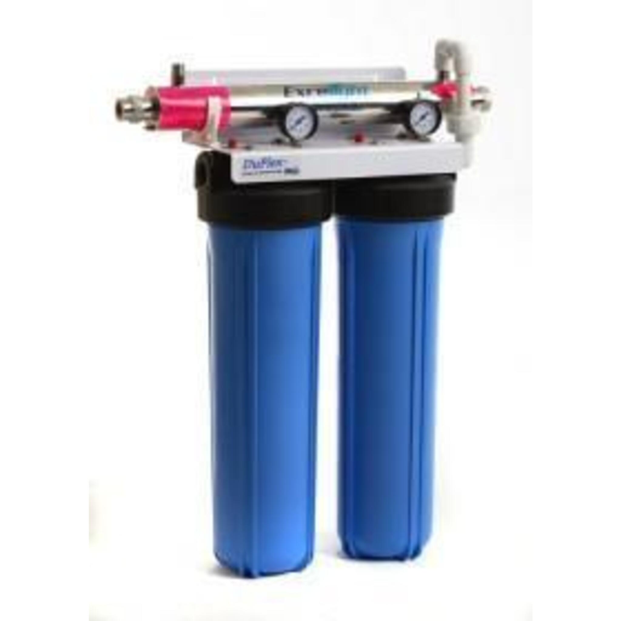 DuPlex 4.5" OD Big Blue Water Filter Housing with UV Disinfection | 20" Commercial Water Filters and UV Parts - Cleanflow