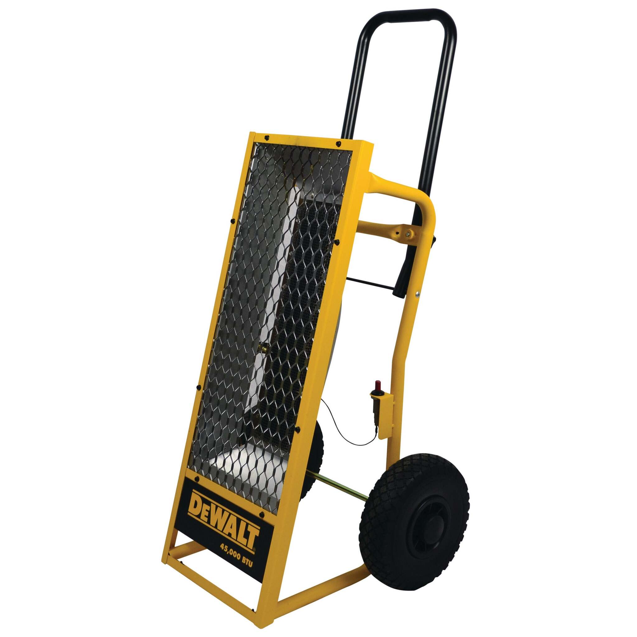 DeWalt DXH45LP Portable Radiant Propane Heater - 45,000 BTU, Heats 1125 Sq Ft, Durable Roll Cage, No Electricity Needed, Easy Setup, 20' Hose Included