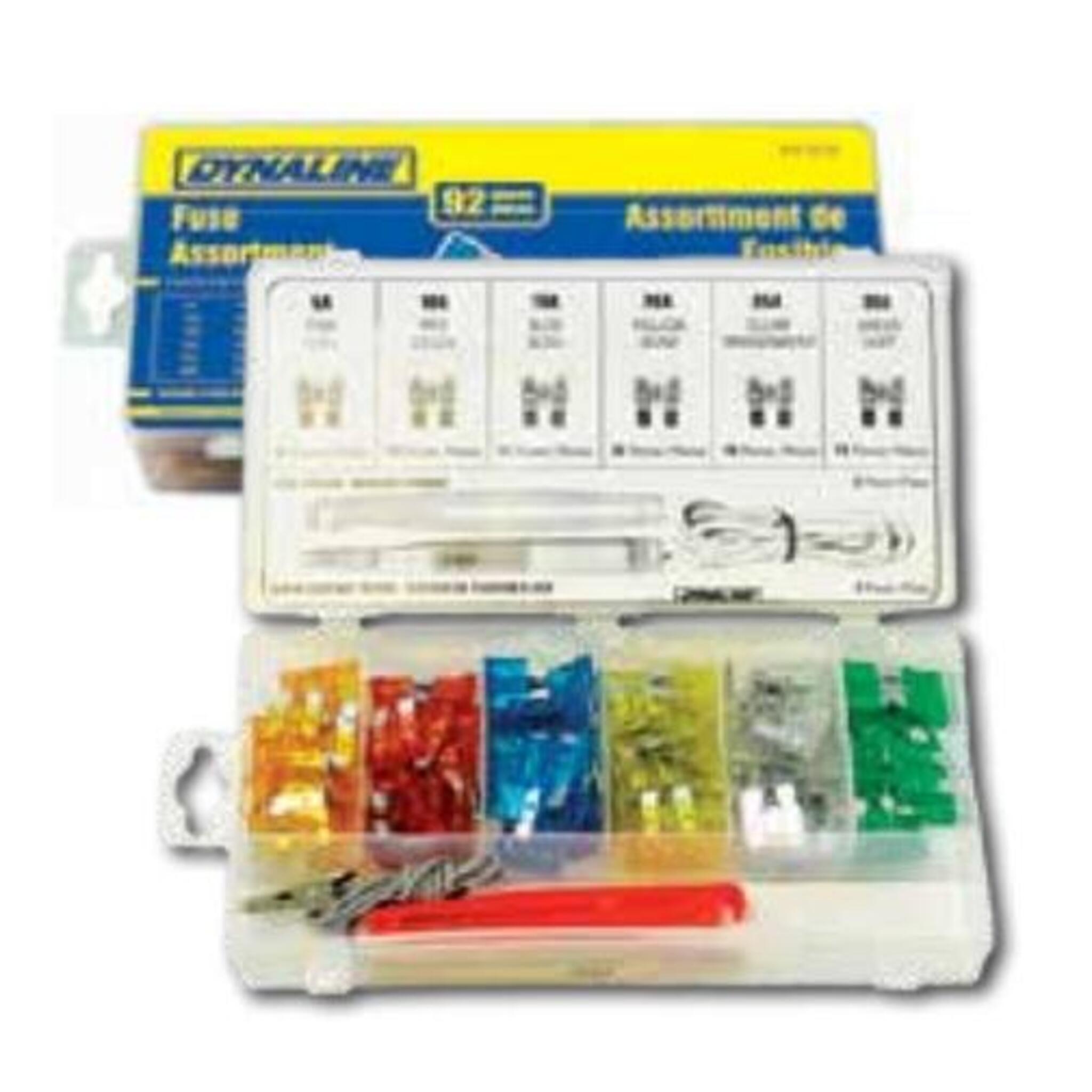 Dynaline Deluxe Fuse Assortment - 92 Piece Automotive Tools - Cleanflow