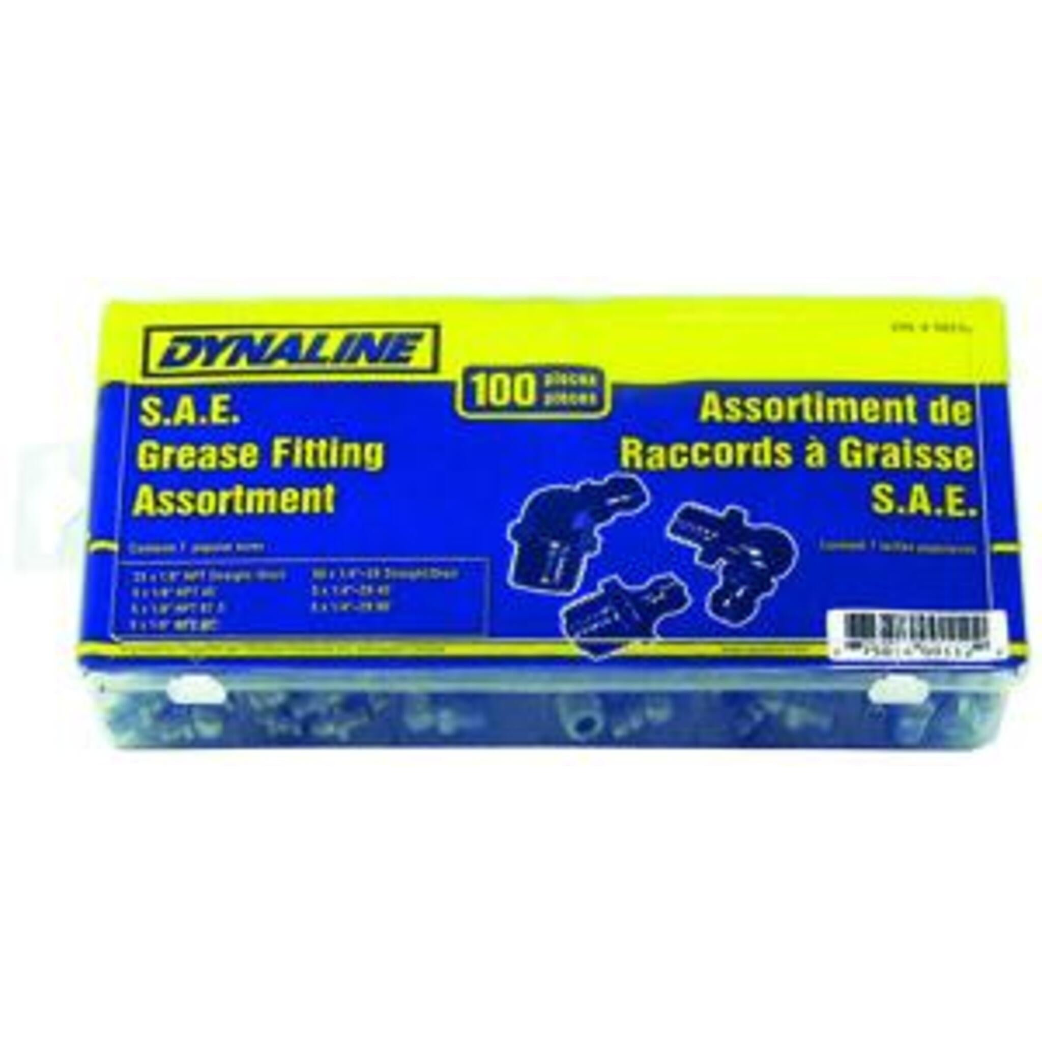 Dynaline SAE Grease Fitting Assortment | 100 Piece Automotive Tools - Cleanflow