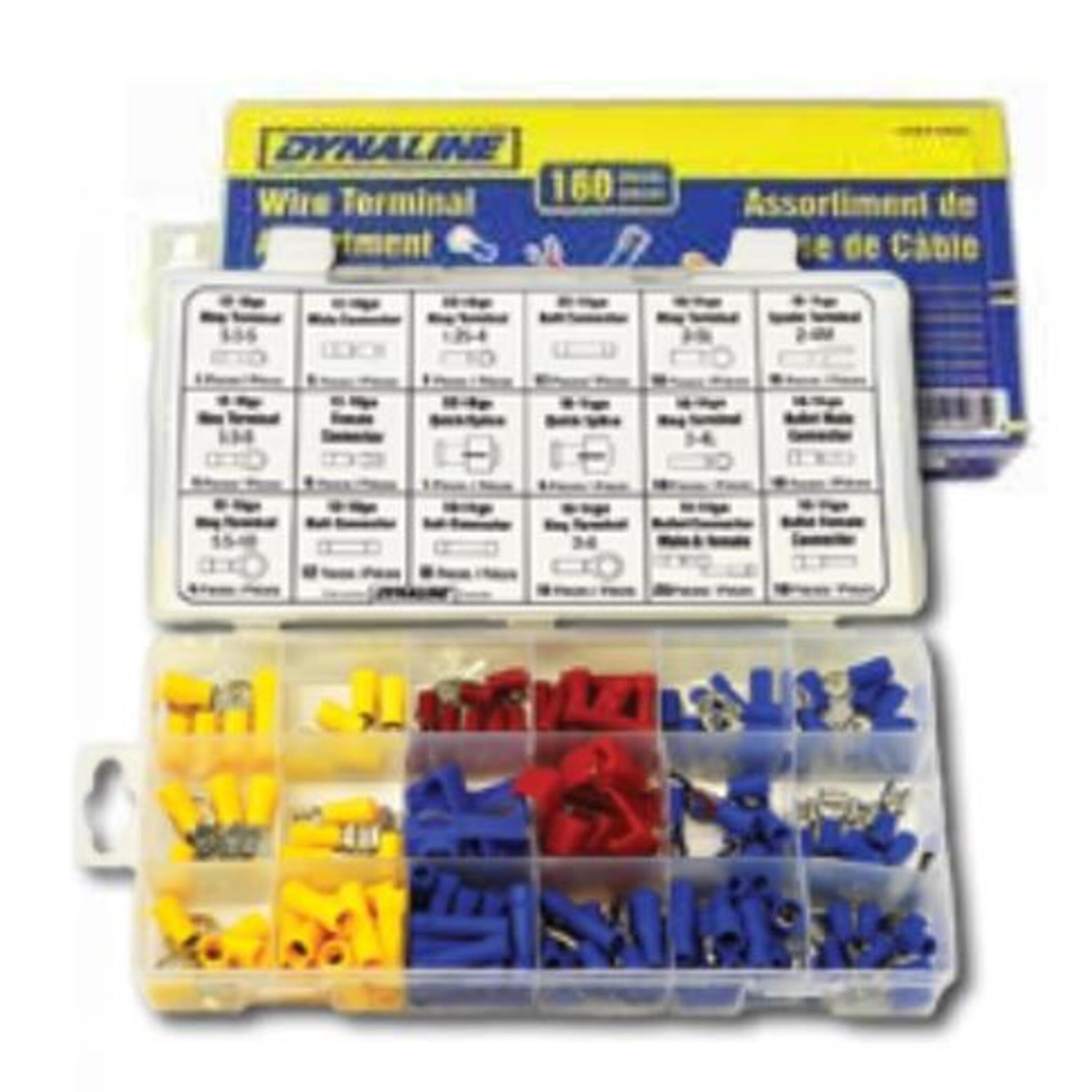 Dynaline Wire Terminal Assortment - 160 Piece Automotive Tools - Cleanflow