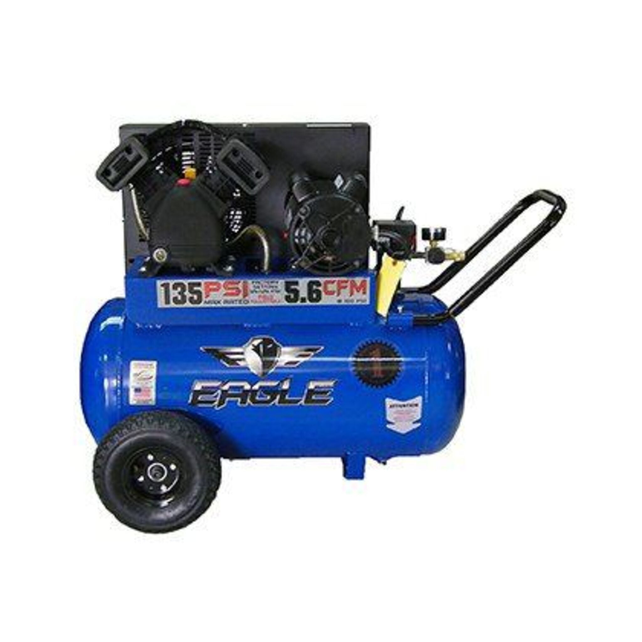 Eagle Portable Horizontal Electric Air Compressor | 3 HP | 20 Gallon Facility Equipment - Cleanflow