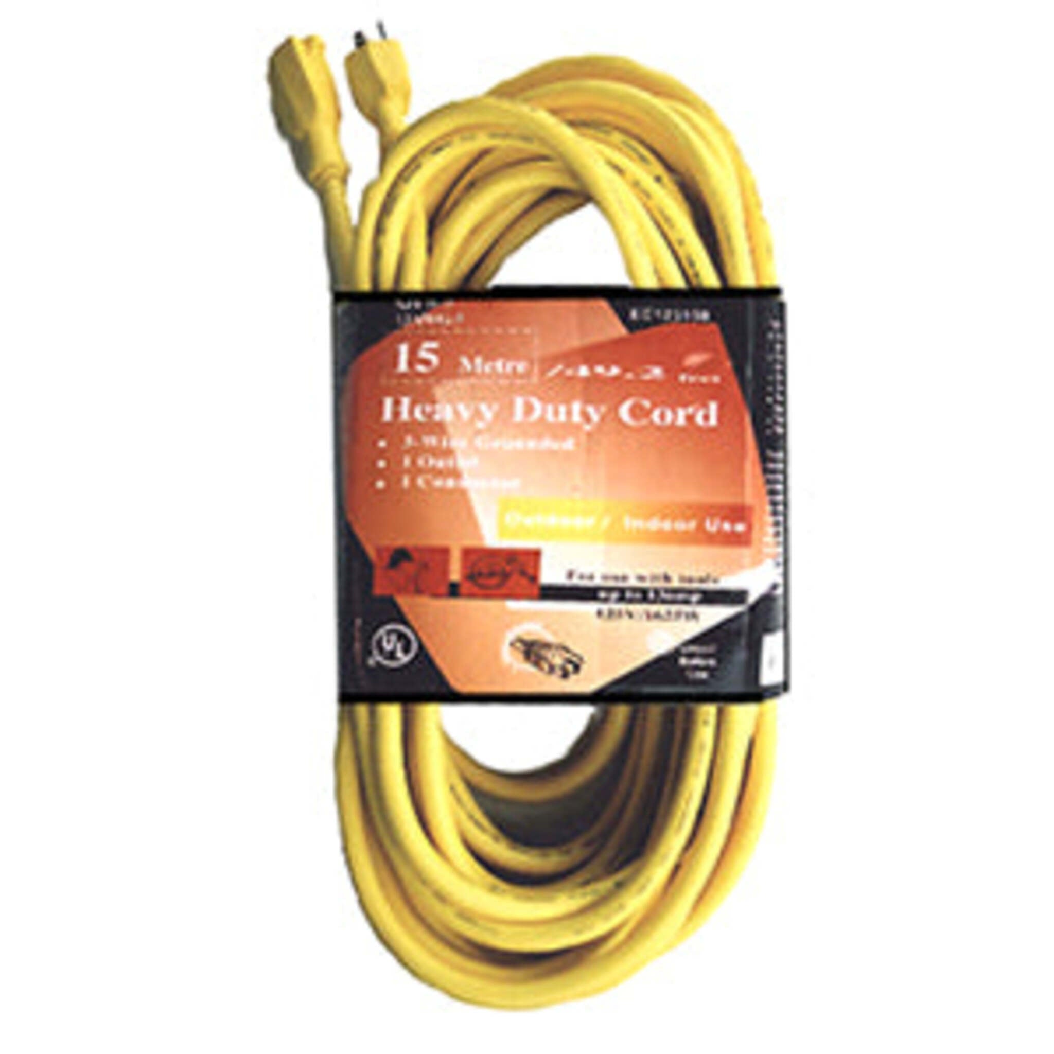 Outdoor Extension Cords - 12 Gauge - 15A Rated - Single Outlet Maintenance Supplies - Cleanflow