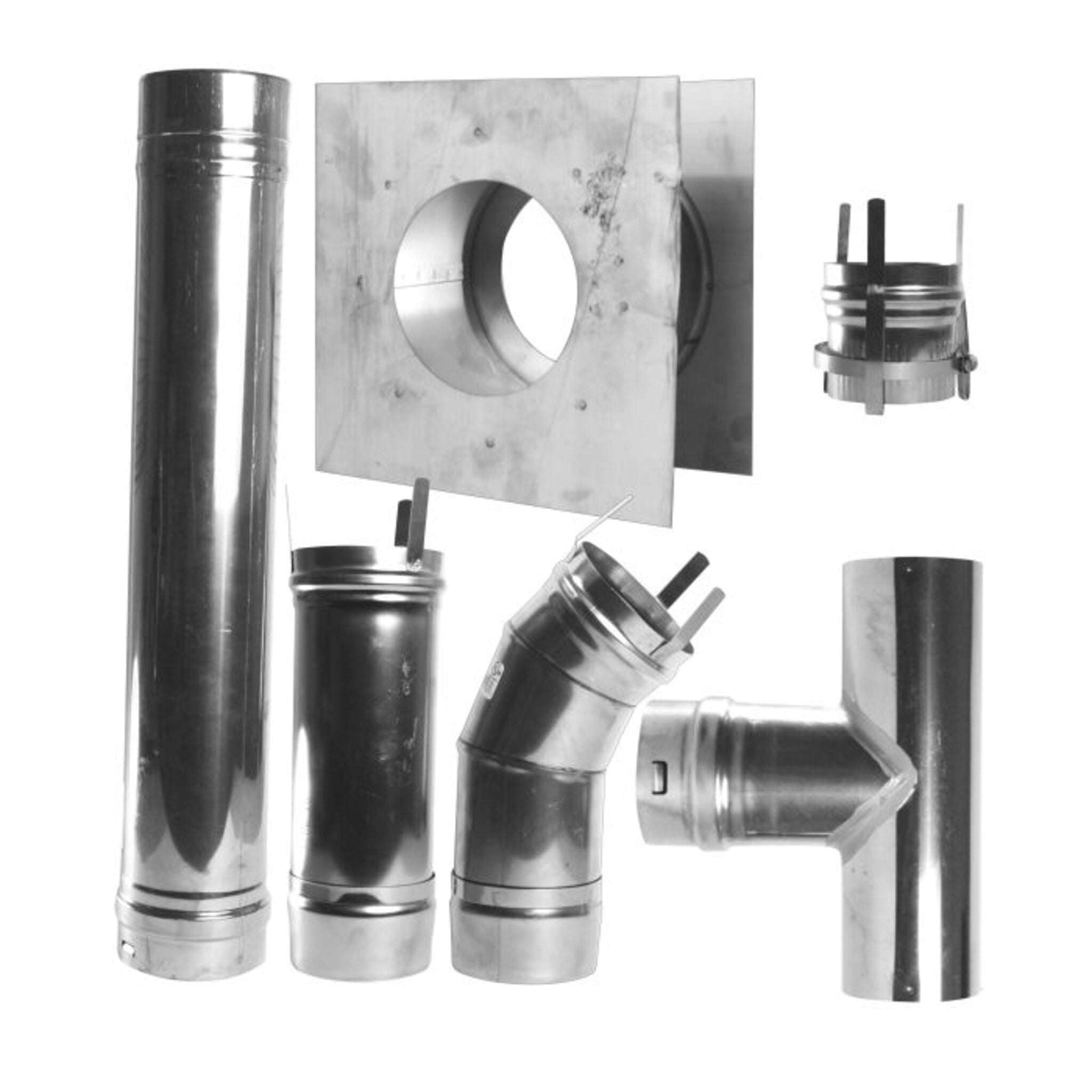 Heatstar F102860 4" Horizontal Stainless Steel Vent Kit - Category III Venting for HSU Series Heaters (HSU50, HSU80, HSU125, HSU200) 50,000-200,000 BTU