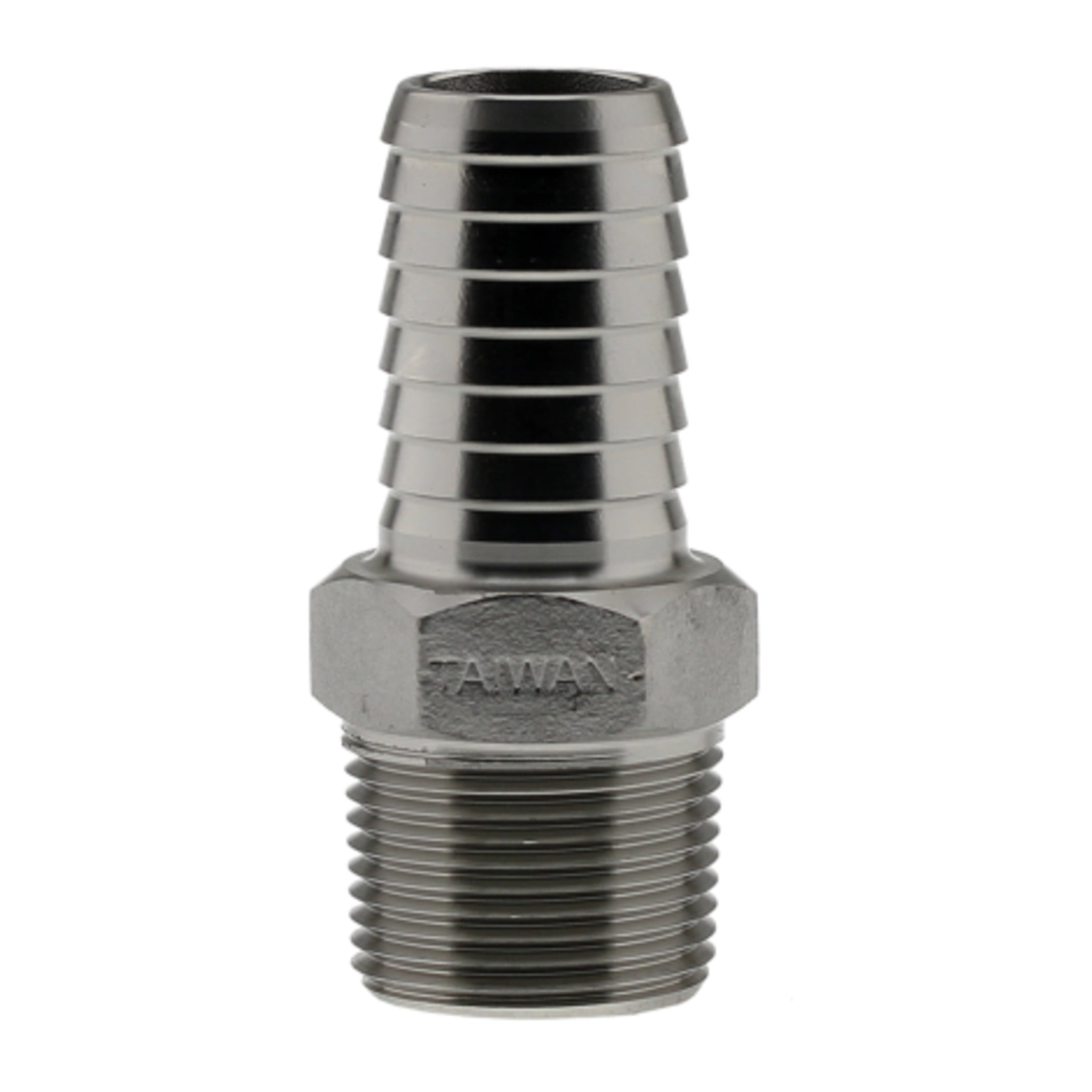 304 Stainless Steel MPT x Insert Poly Pipe Adapter Fitting - Corrosion-Resistant, 400 PSI Rated - Ideal for PE Pipes, Well Water & Irrigation Systems