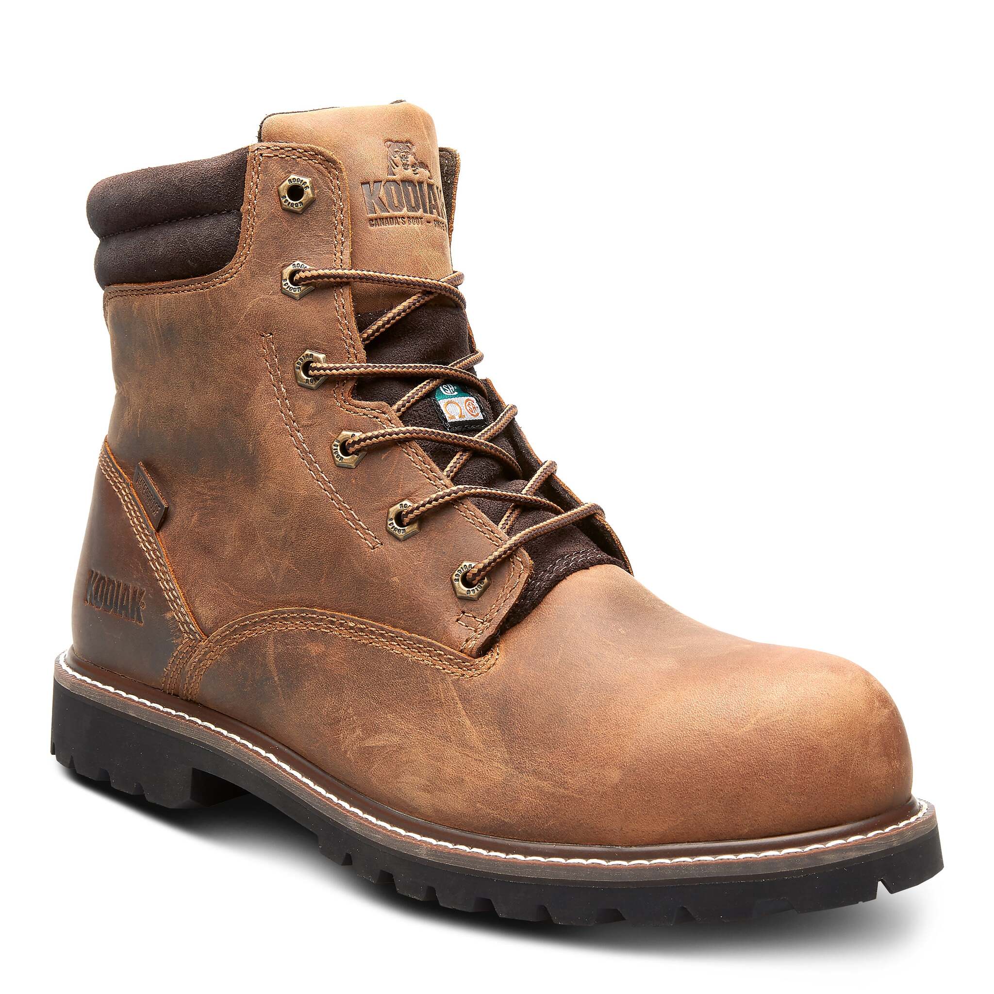 Kodiak McKinney Composite Toe 6" Safety Work Boots | Brown | Sizes 7 - 15 Work Boots - Cleanflow