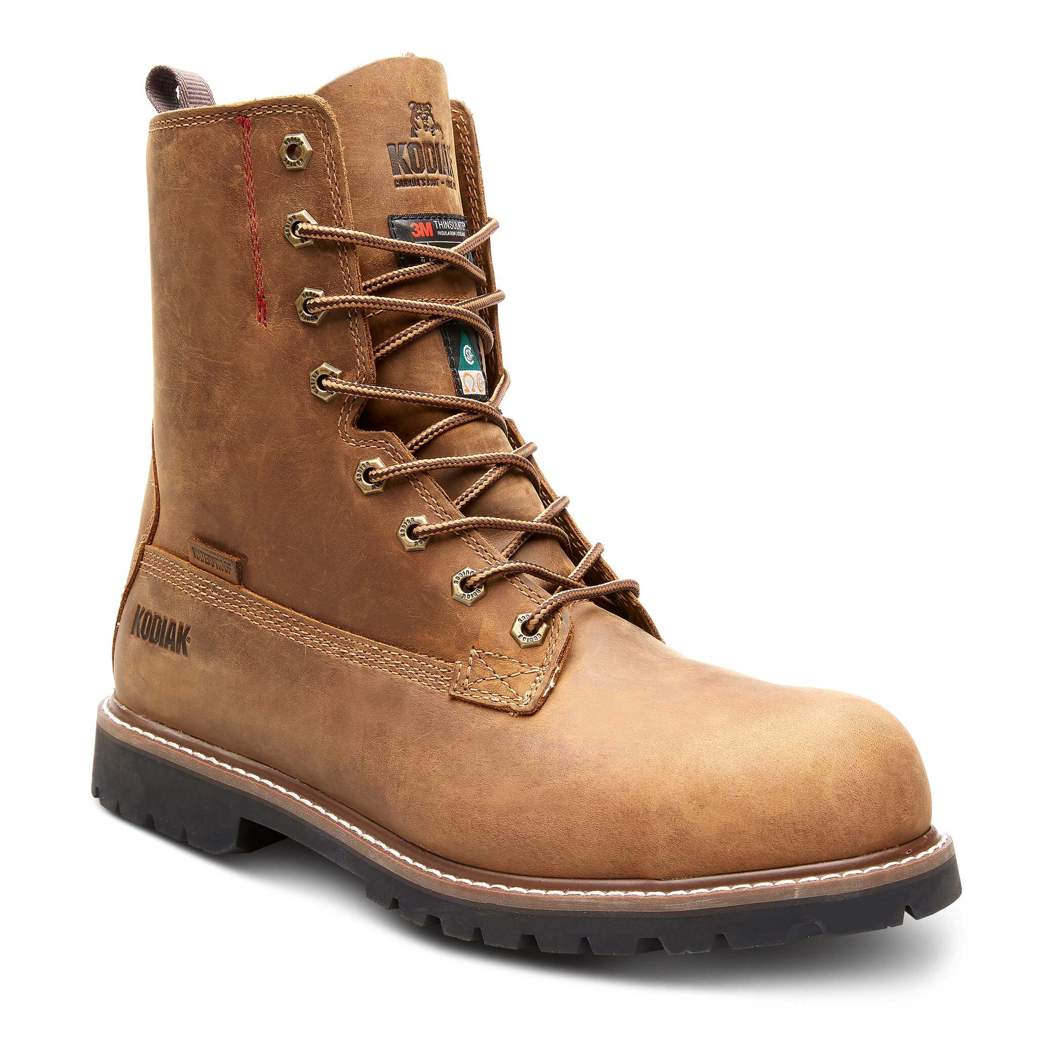 Kodiak McKinney Composite Toe 8" Safety Work Boots | Brown | Sizes 7 - 15 Work Boots - Cleanflow