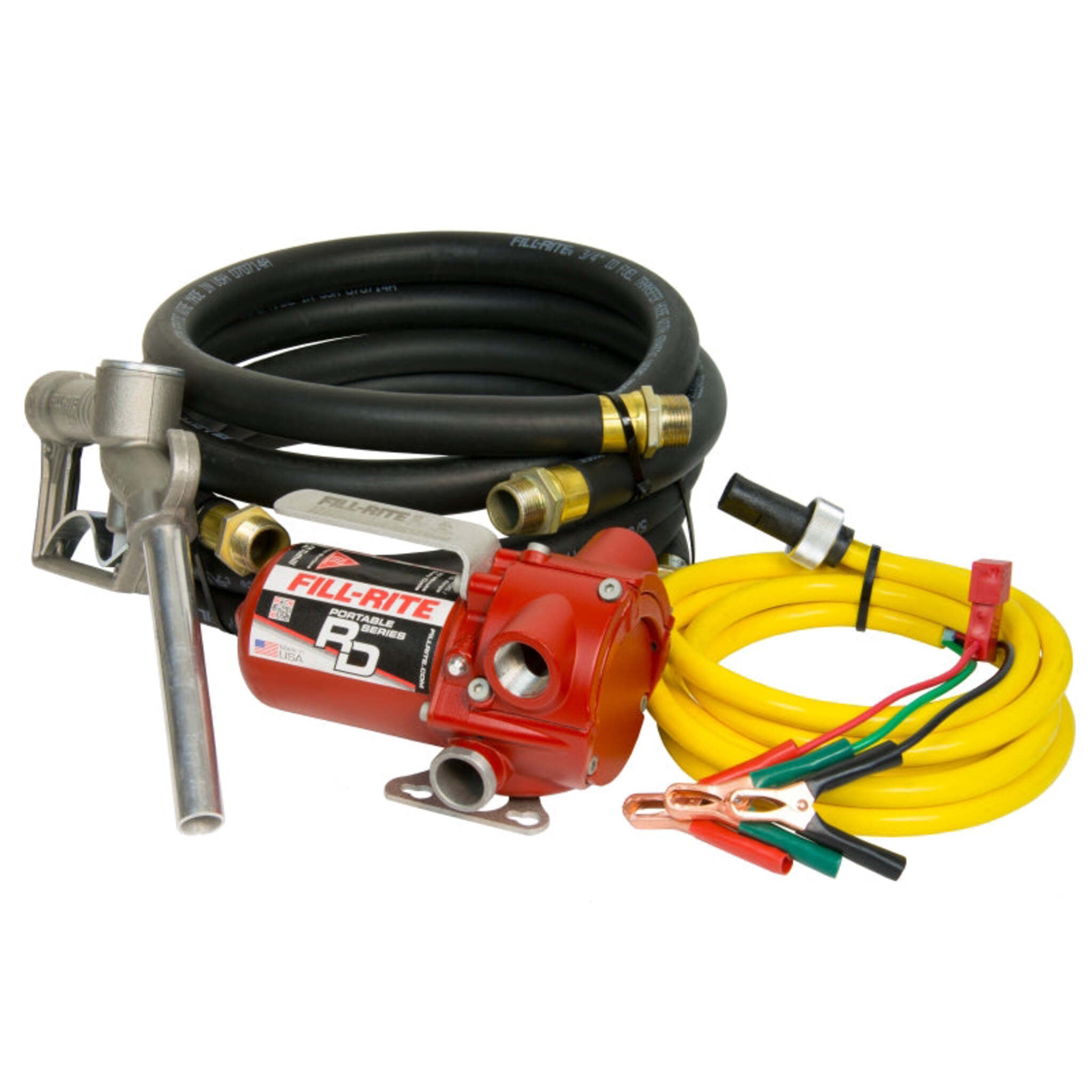 Fill-Rite 12V DC Portable Fuel Transfer Pump with Hose and Nozzle Automotive Tools - Cleanflow