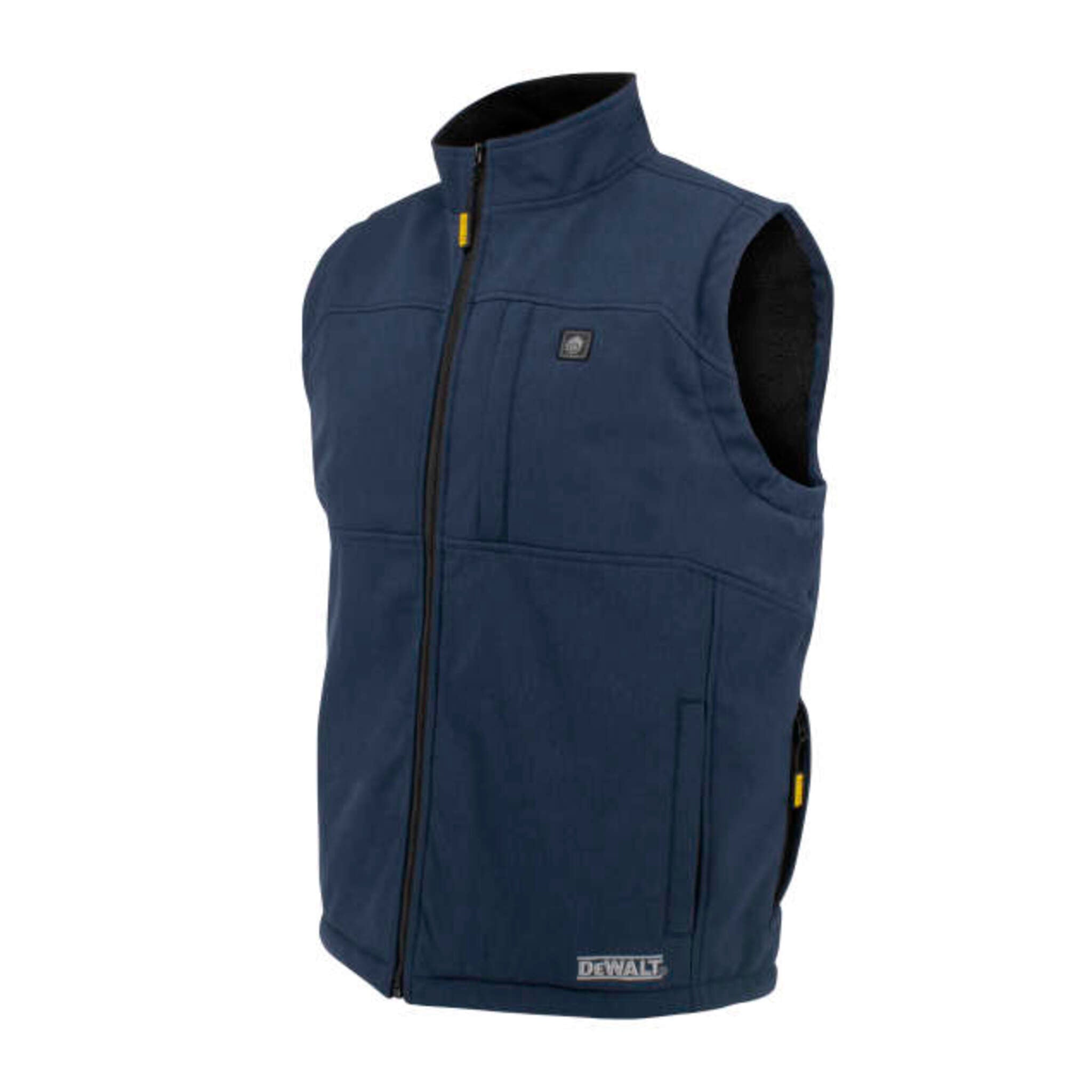 DEWALT® Men's Navy Heated Vest with Battery – Lightweight, 3 Heating Zones, Moisture-Wicking Sherpa Lining, Adjustable Fit | Sizes S-3XL