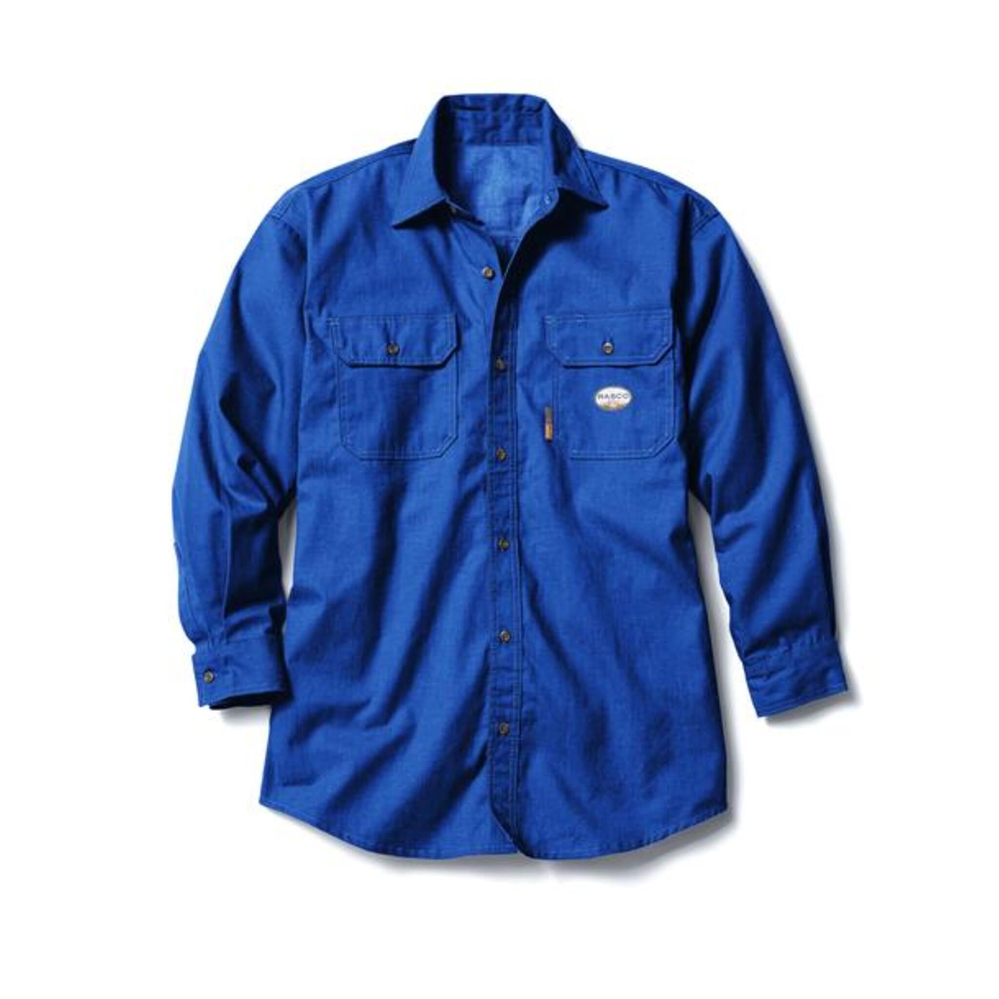 Rasco FR DH Uniform Shirt | Royal Blue | M - 5XL Flame Resistant Work Wear - Cleanflow