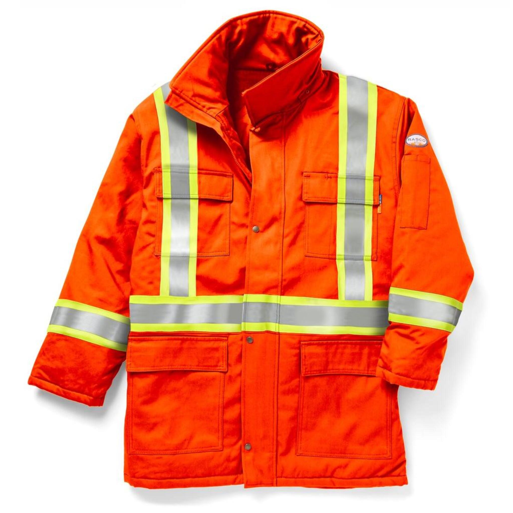 Rasco FR Hi Vis Parka Jacket | Orange | S-5XL Flame Resistant Work Wear - Cleanflow