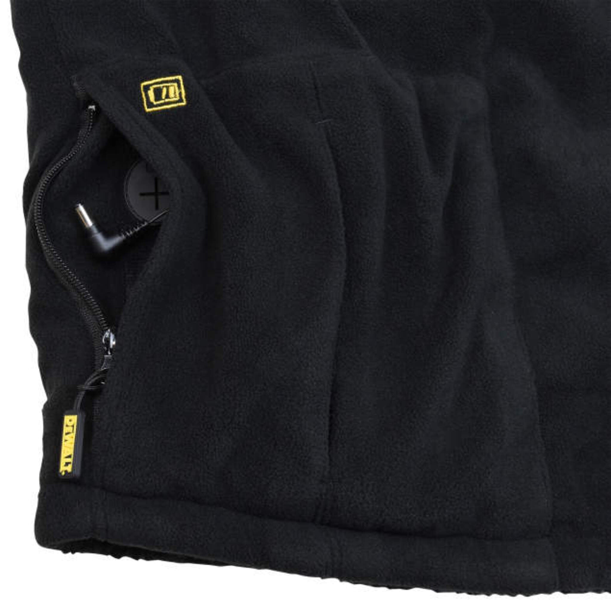 DEWALT® Men's Heated Reversible Fleece Vest with Battery – 3 Heat Zones, Wind Resistant, Soft Microfleece & Sherpa, 8 Pockets | Sizes S-3XL