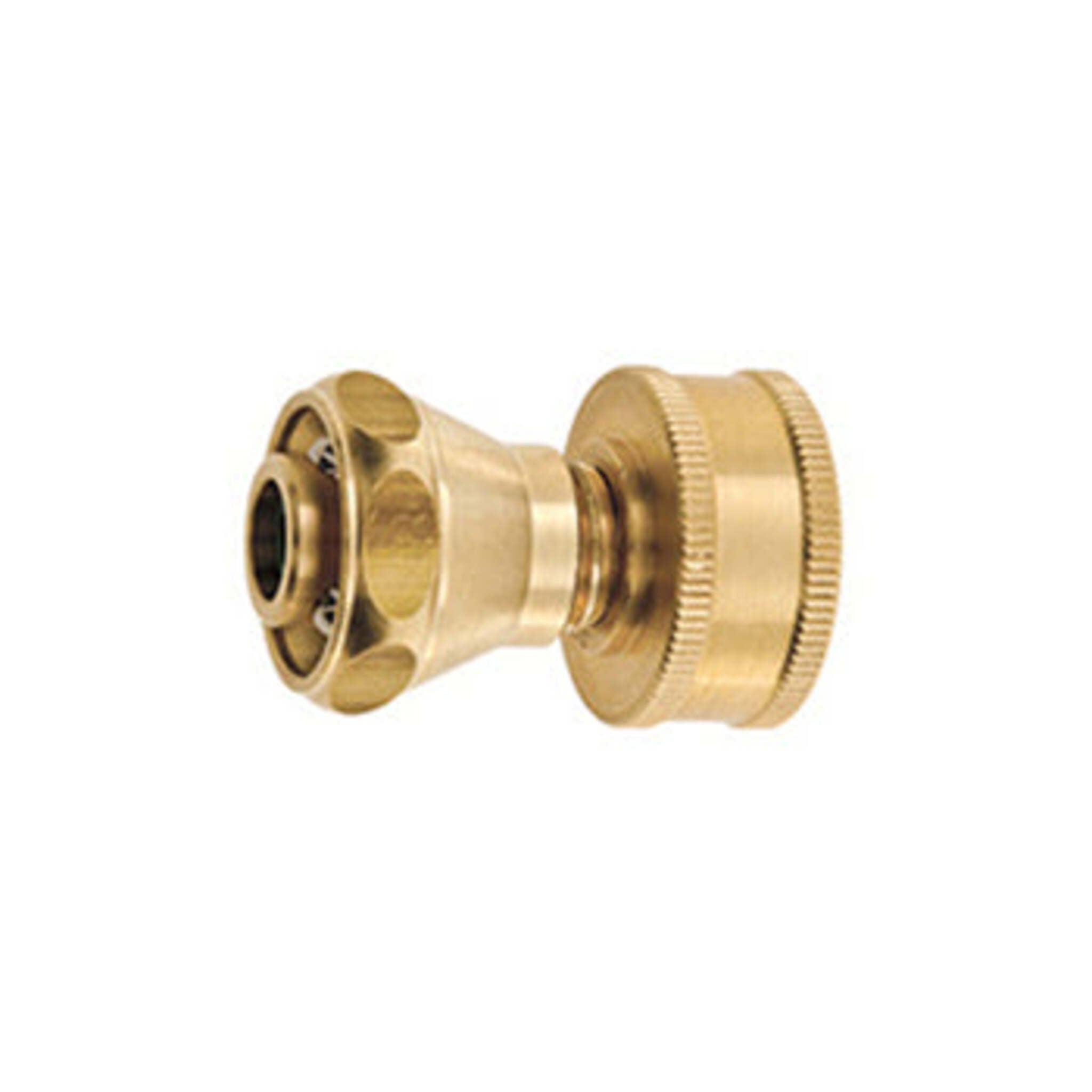 Mini Brass Twist Garden Hose Nozzle - Durable, Compact, Easy Twist Shut-Off, Knurled Grip for Comfortable Control, Reliable Water Flow for Gardening