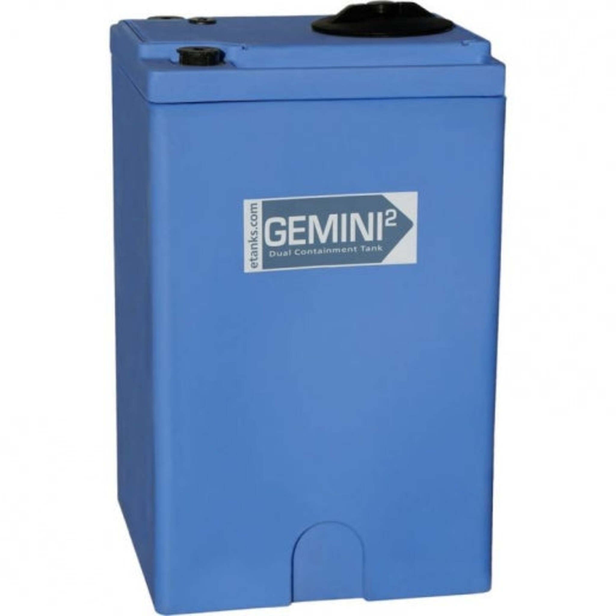 Gemini Dual Containment® Double Wall Blue Square Storage Tanks | NSF 61 Certified Chemical Tanks with Pump Shelf & Secondary Containment | 5–70 Gallon