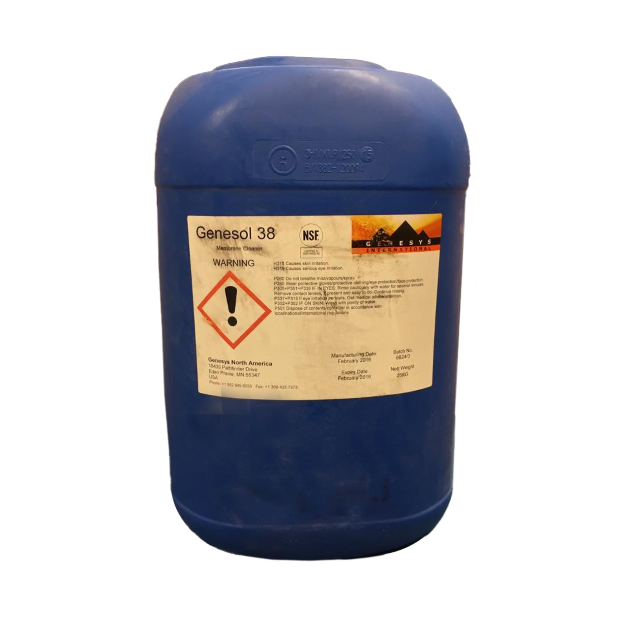 Genesol 38 Acidic Membrane Cleaner for RO and NF Systems | 25 Kg Pail - NSF Approved