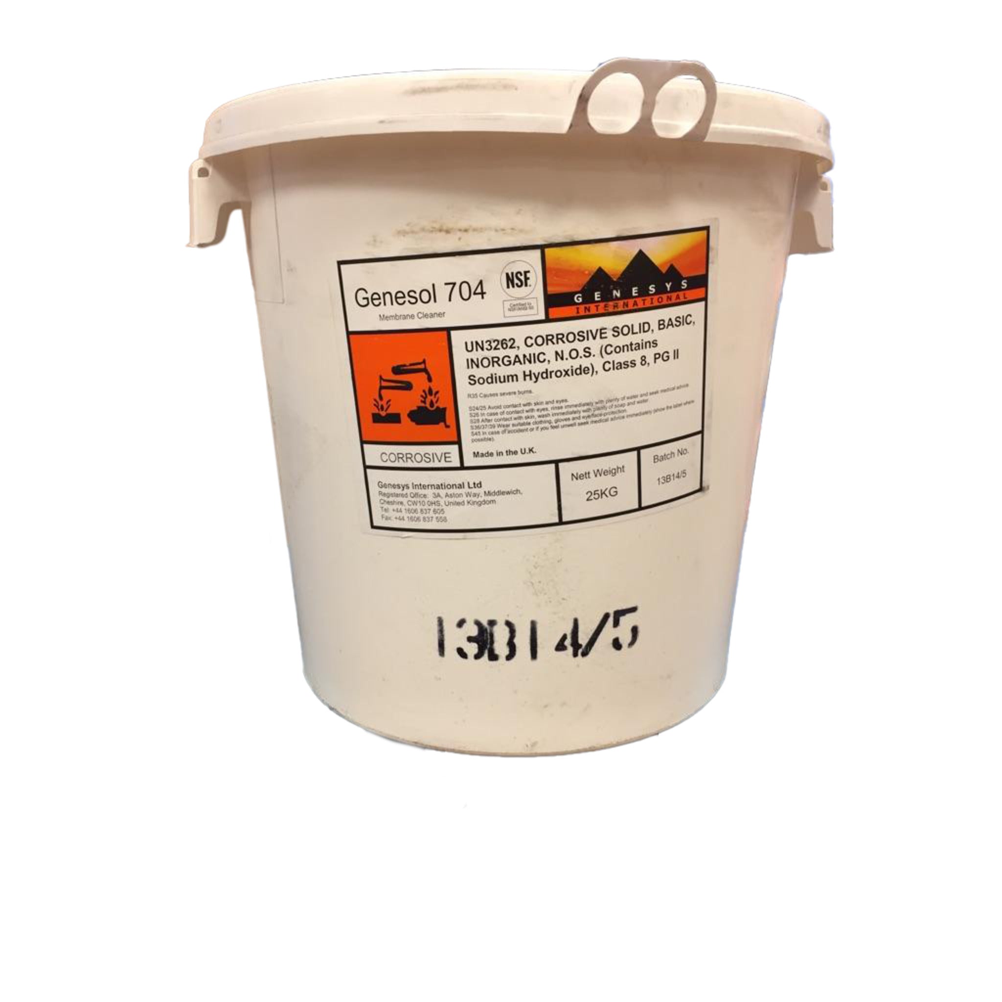 Genesol 704 Alkaline Powder Membrane Cleaner for RO and NF Systems | 25 Kg Pail - NSF Approved