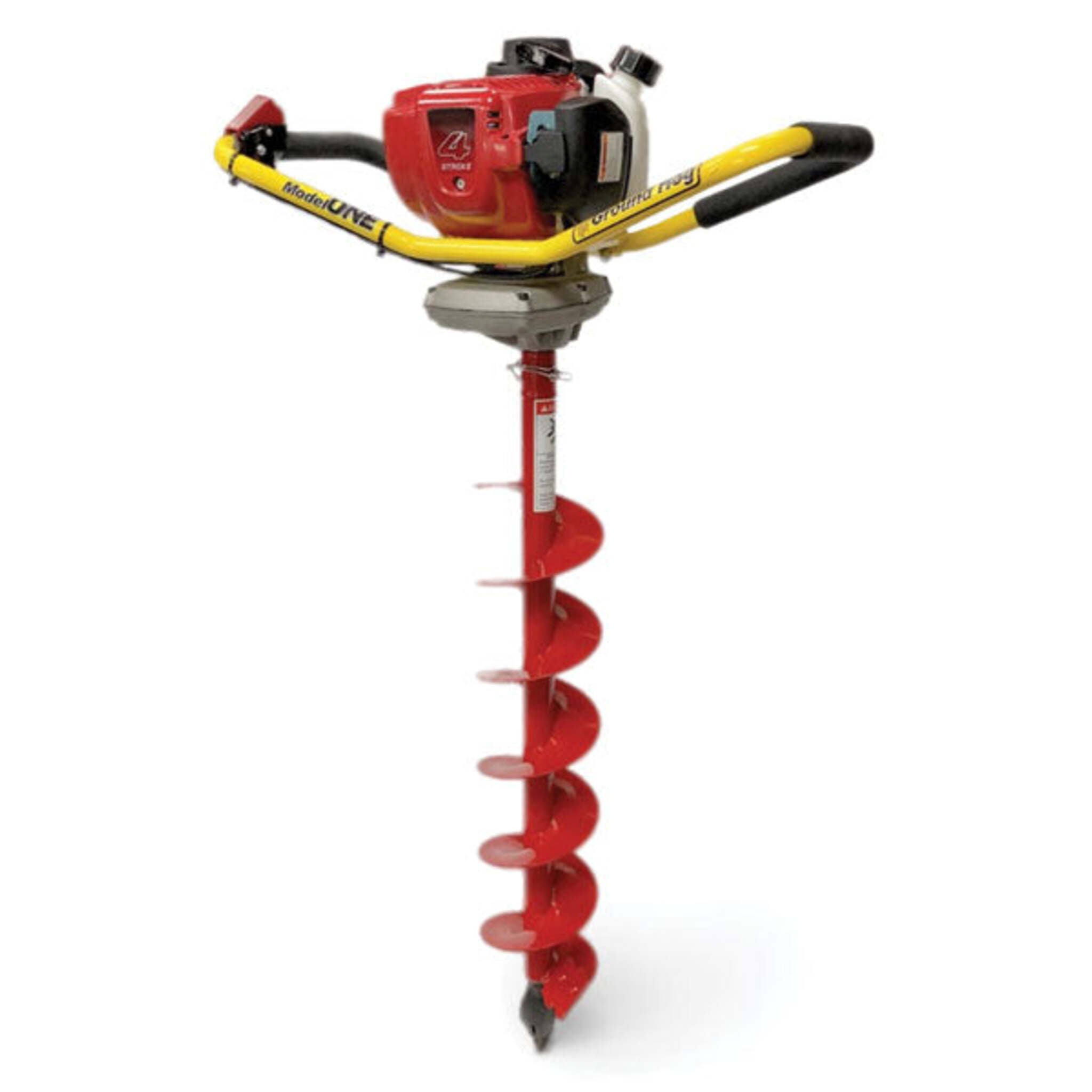 Ground Hog ModelONE One-Man Earth Auger Package with 6 and 8 Inch Auger Bits | Compact, Durable, Efficient | Ideal for Commercial and Rental Use