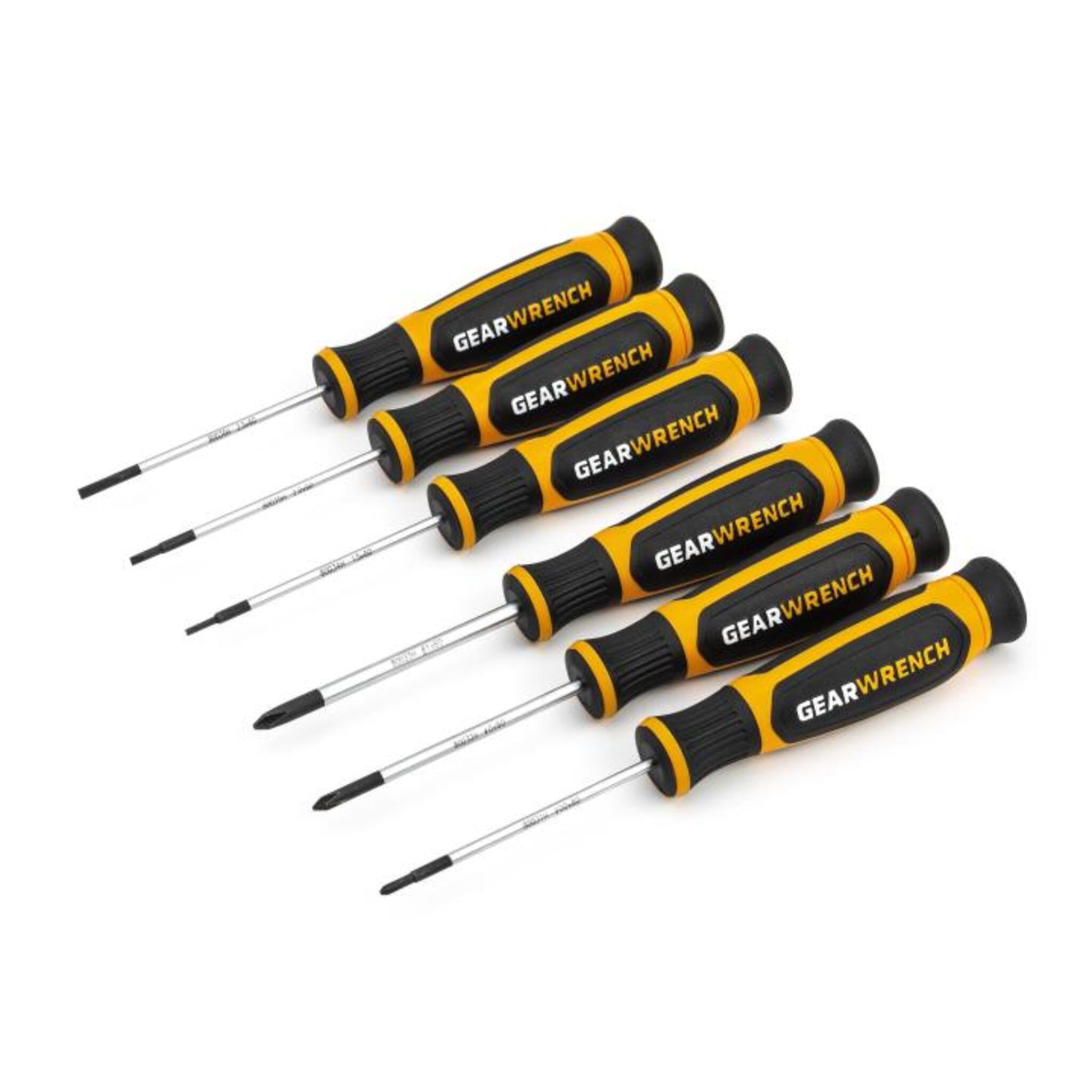 GEARWRENCH Mini Dual Material Screwdriver Set - Phillips/Slotted - 6 Piece