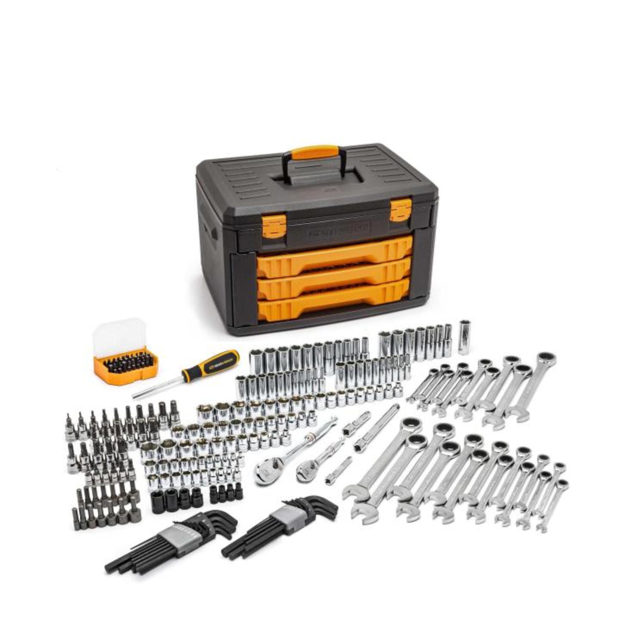 GEARWRENCH 1/4" and 3/8" Drive 6 and 12 Point Standard and Deep Mechanics Tool Set - 232 Piece