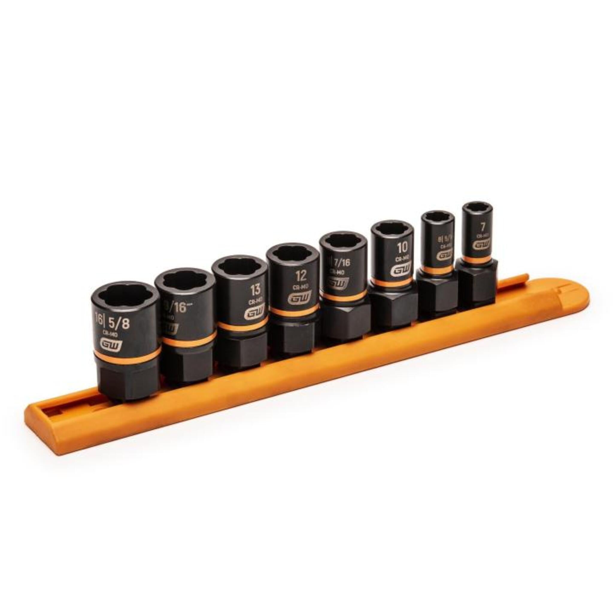 GEARWRENCH Bolt Biter™ SAE/Metric Dual Size Impact Extraction Socket Set - 1/4" and 3/8" Drive - 8 Piece