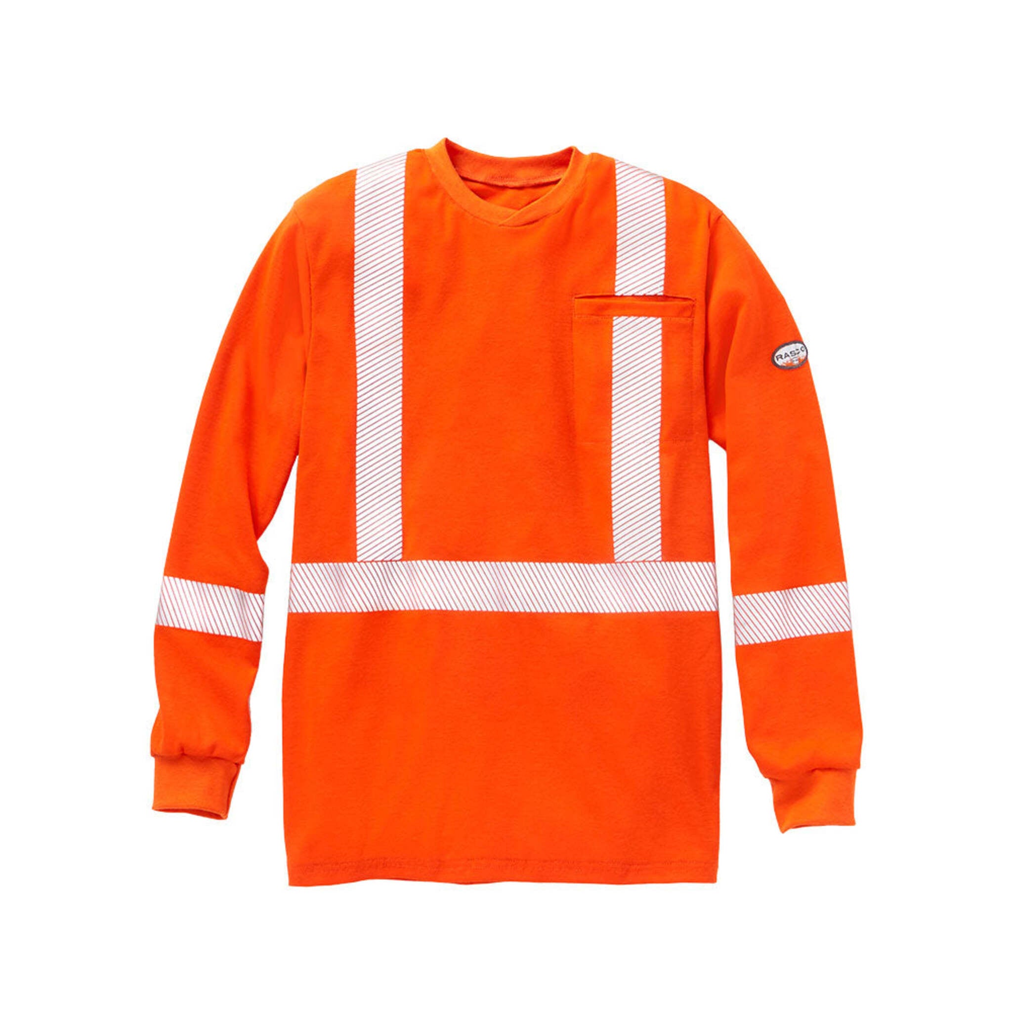 Rasco Hi Vis Long Sleeve Shirt | Orange | S - 4XL Flame Resistant Work Wear - Cleanflow