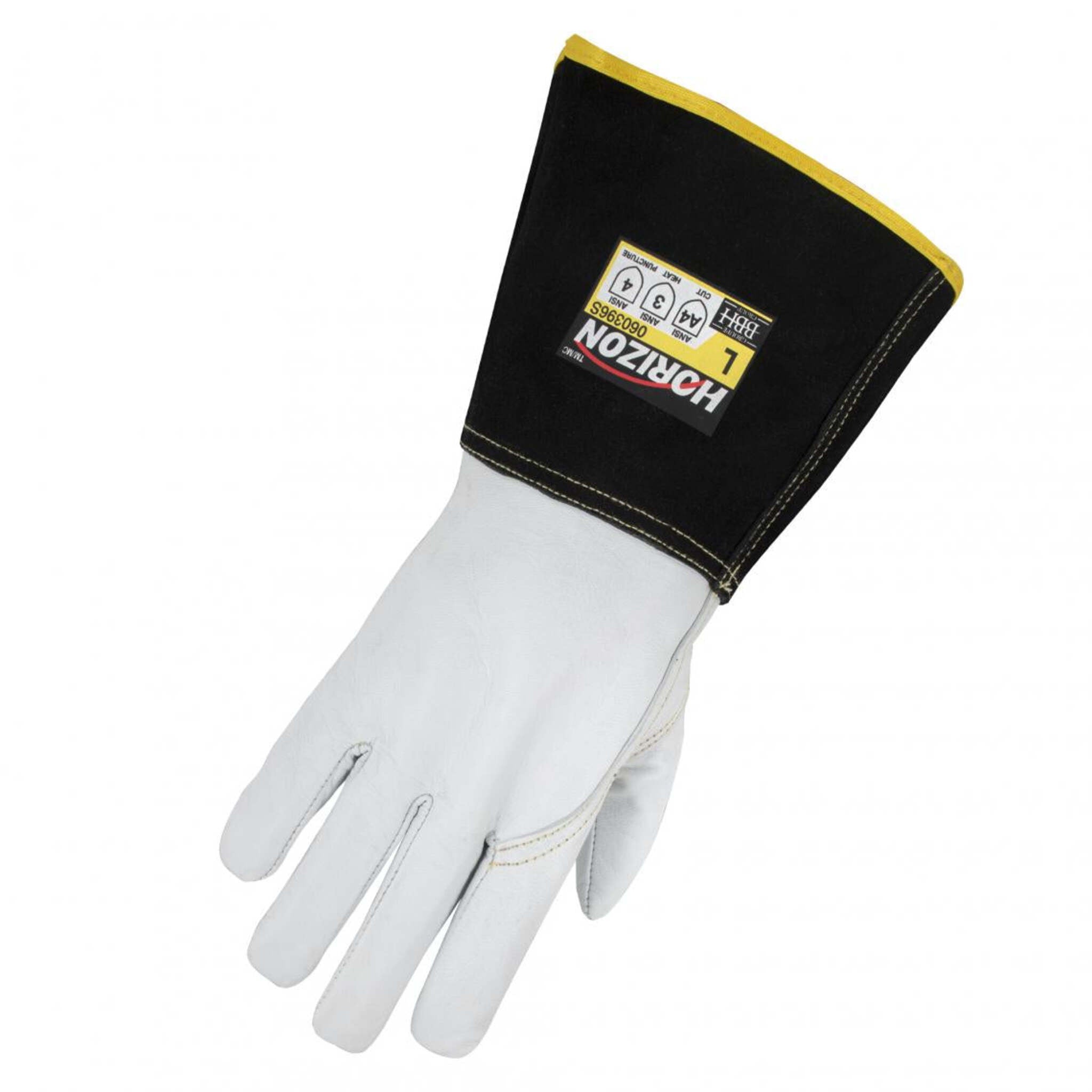 Horizon Premium Goatskin Welding Gloves – Heat & Abrasion Resistant, Aramid Threading, Cowsplit Cuff, ANSI Rated, Durable, Flexible, Ideal for Welders