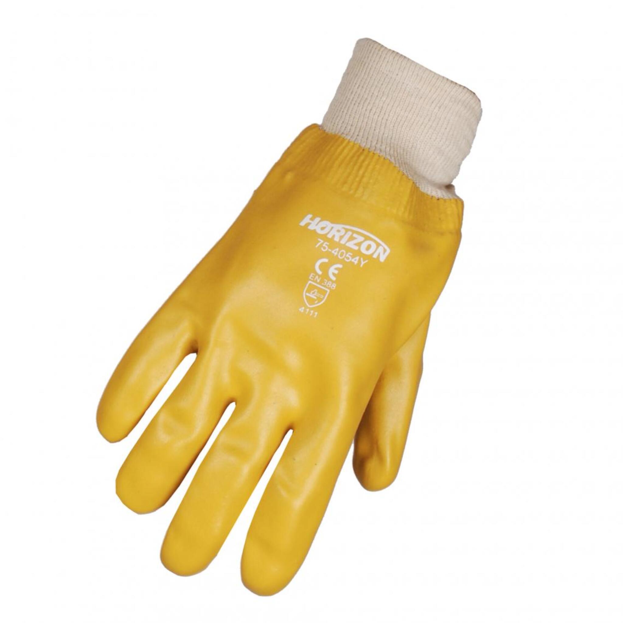 Horizon PVC Coated Single Dip Knit Wrist Gloves | Pack of 12 Pairs Work Gloves and Hats - Cleanflow