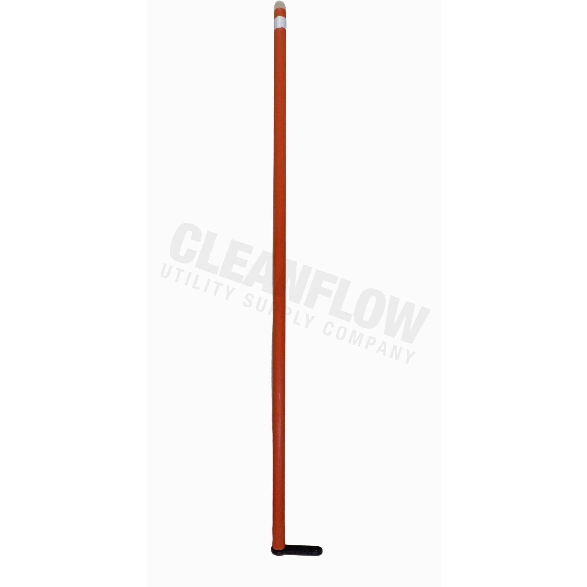 Hydrant Marker Pole - Orange HDPE, 6 ft Length, 1.625" OD, Reflective Tip, UL Listed, NFPA Compliant, Durable, High Visibility, Easy Installation