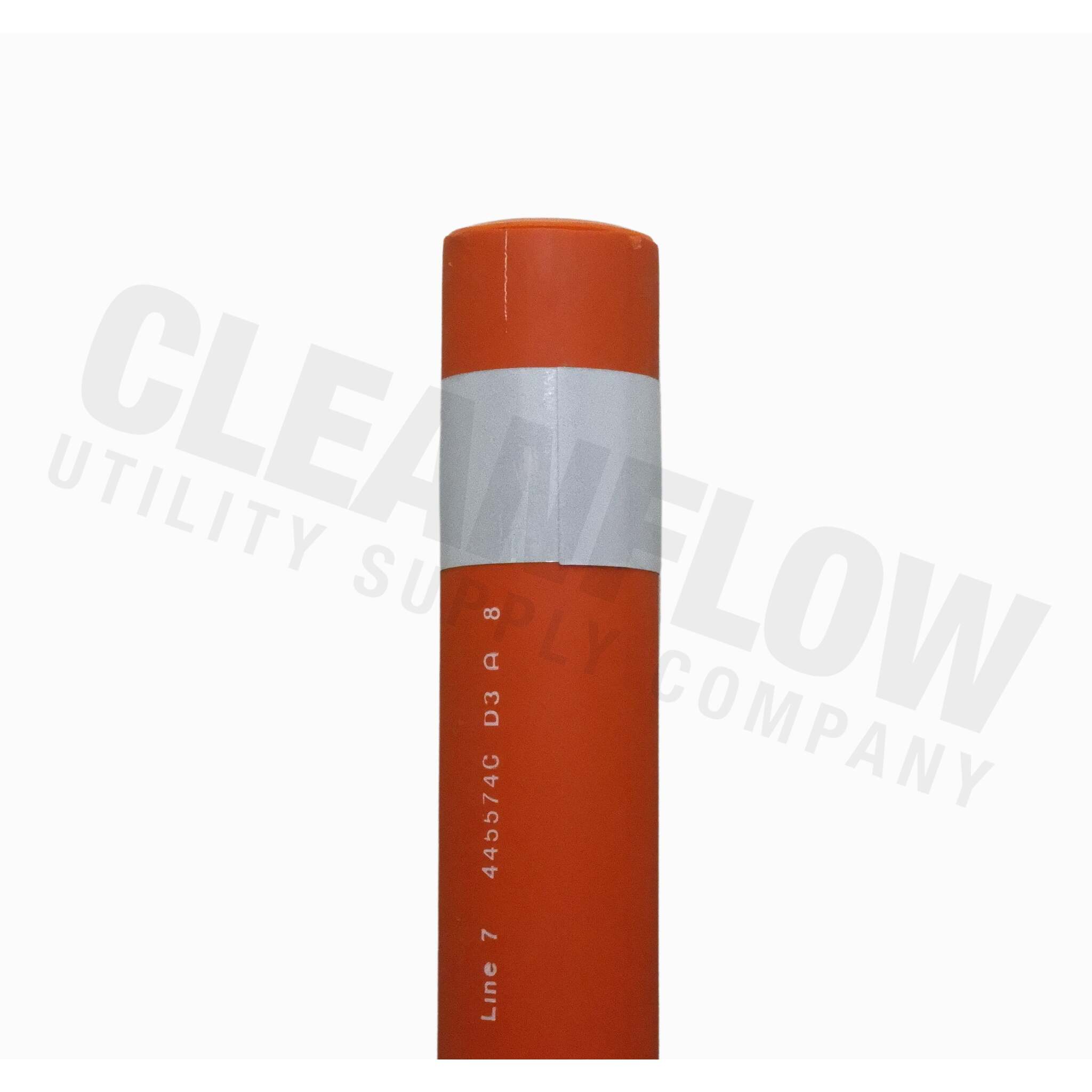 Hydrant Marker Pole - Orange HDPE, 6 ft Length, 1.625" OD, Reflective Tip, UL Listed, NFPA Compliant, Durable, High Visibility, Easy Installation