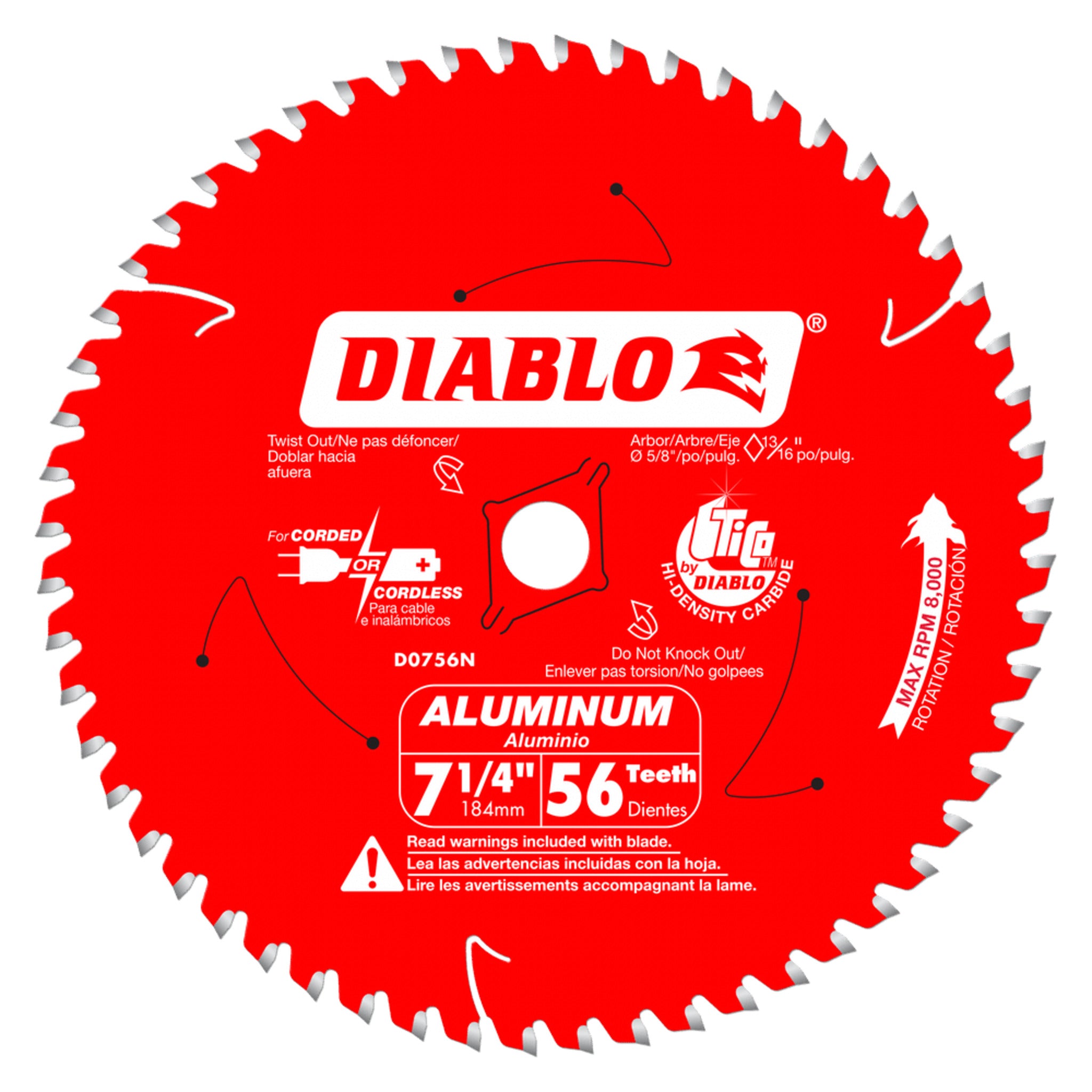 Diablo Saw Blade for Aluminum and Plastics