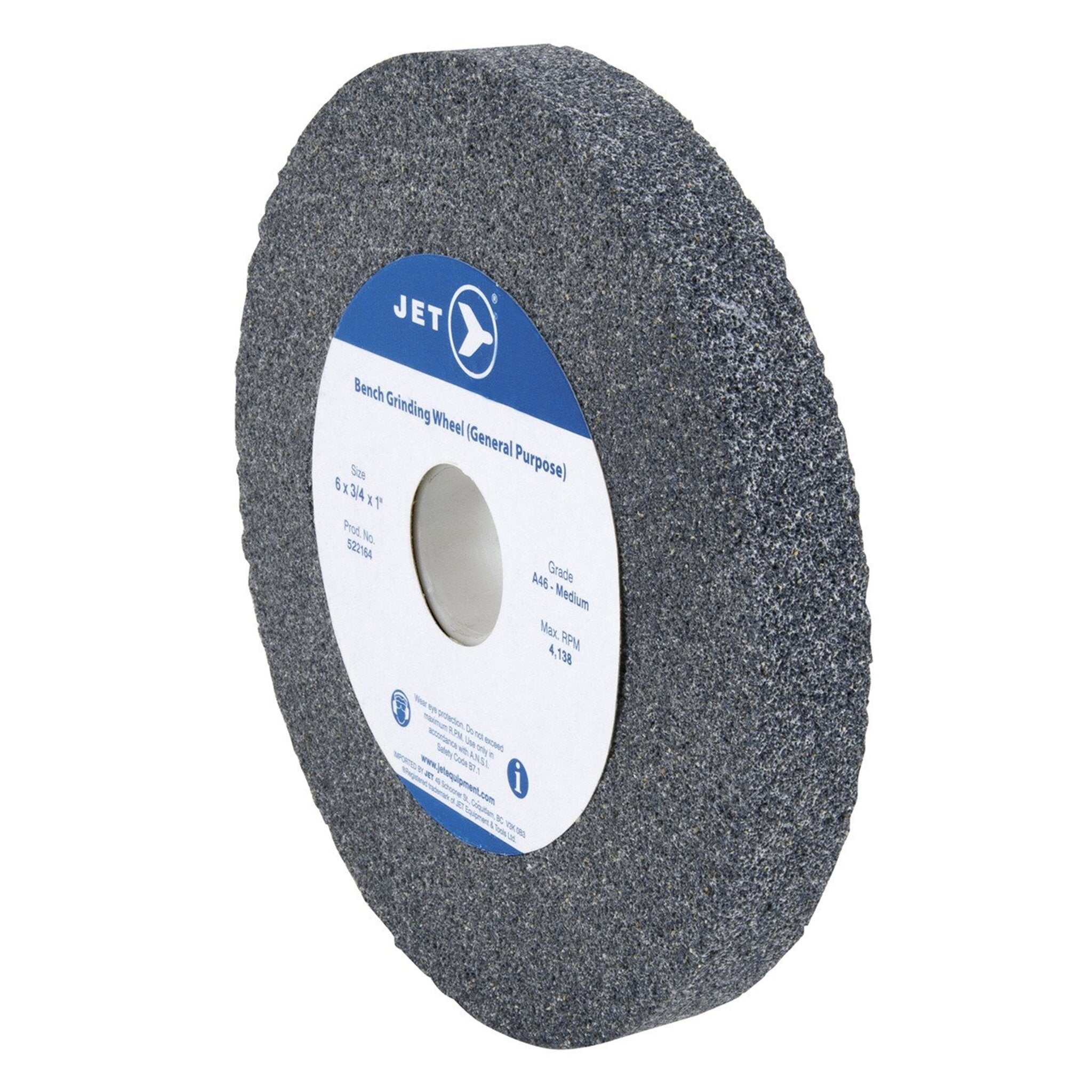 Jet Aluminum Oxide General Purpose Bench Grinding Wheels, 6 Inch Shop Equipment - Cleanflow