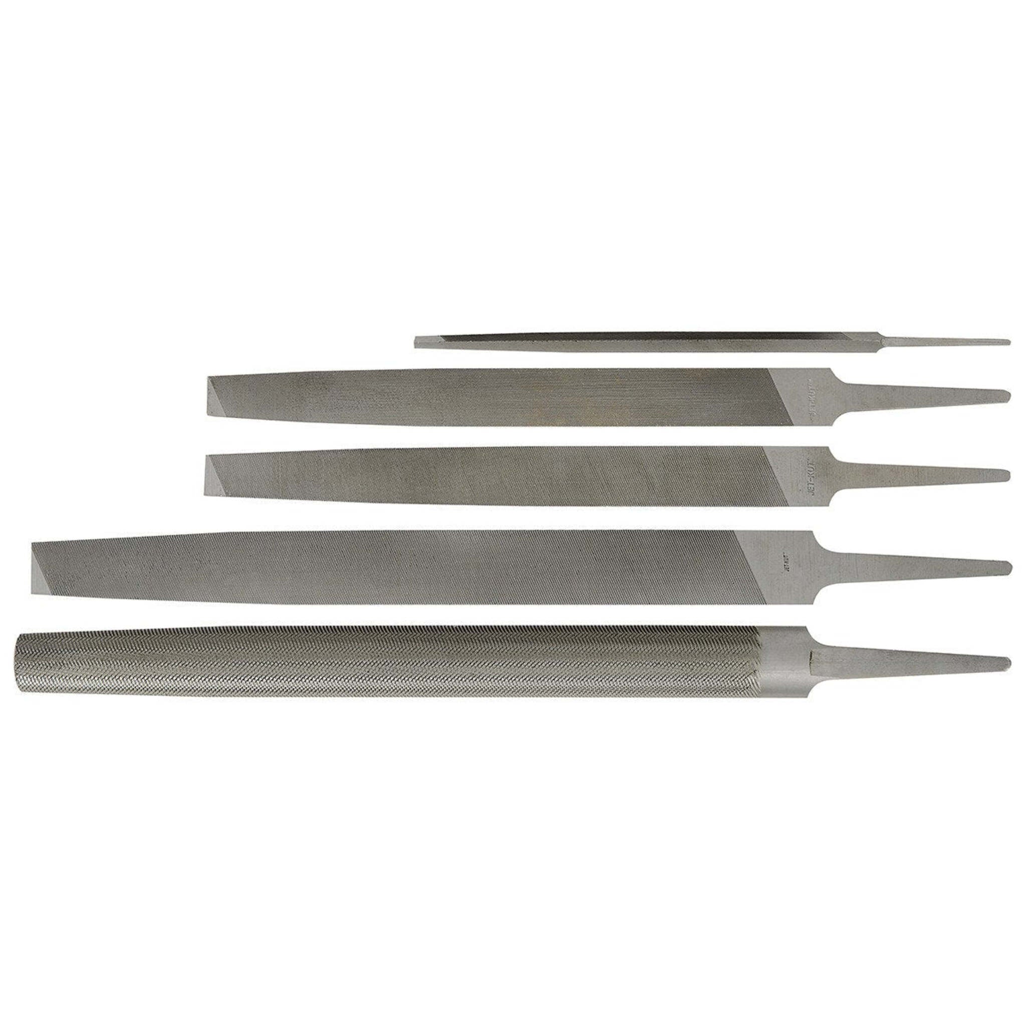 Jet JFS-5V Premium File Set, 5 Piece Hand Tools - Cleanflow