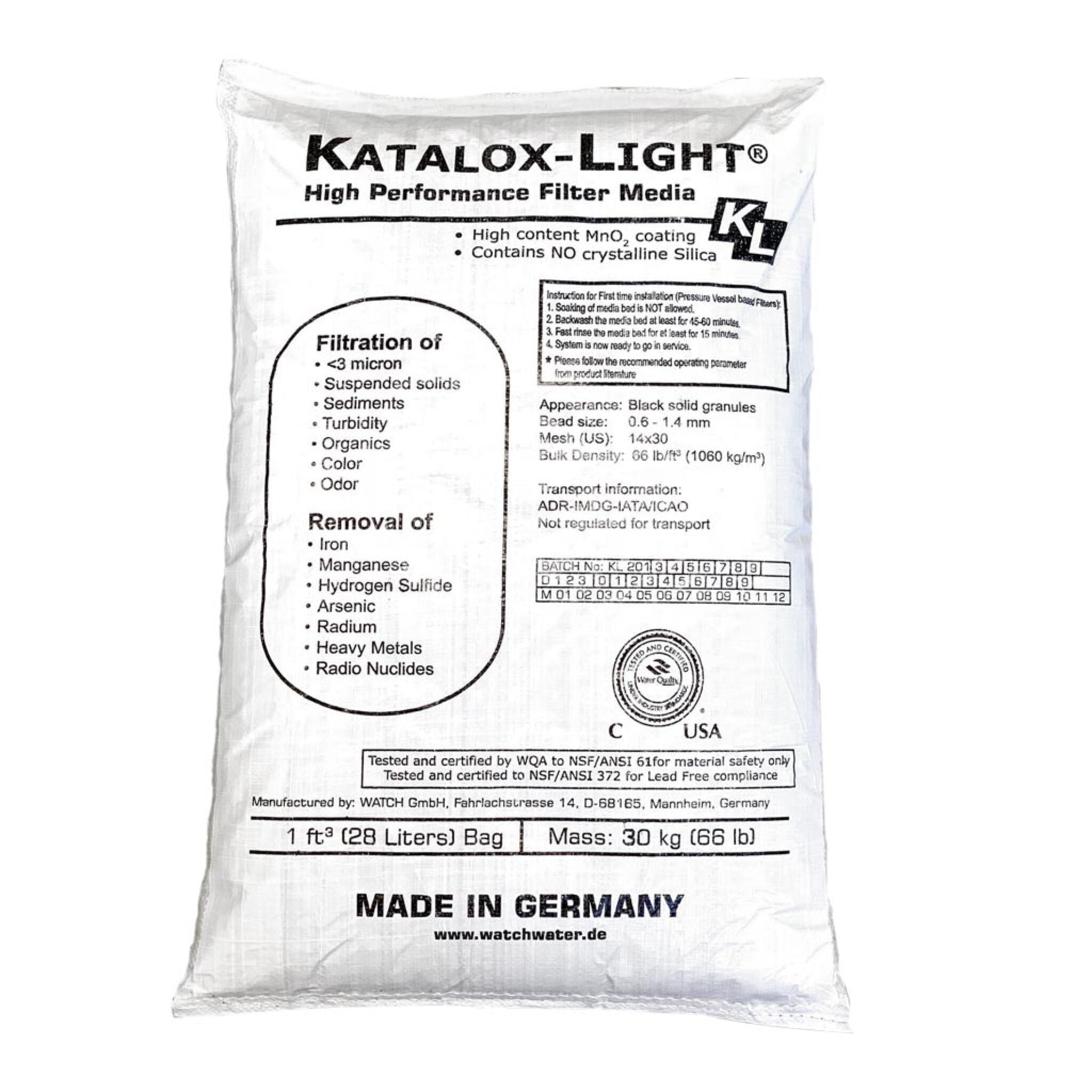 Katalox Light Advanced Filtration Media - 1 cu. Ft. Commercial Water Filters and UV Parts - Cleanflow