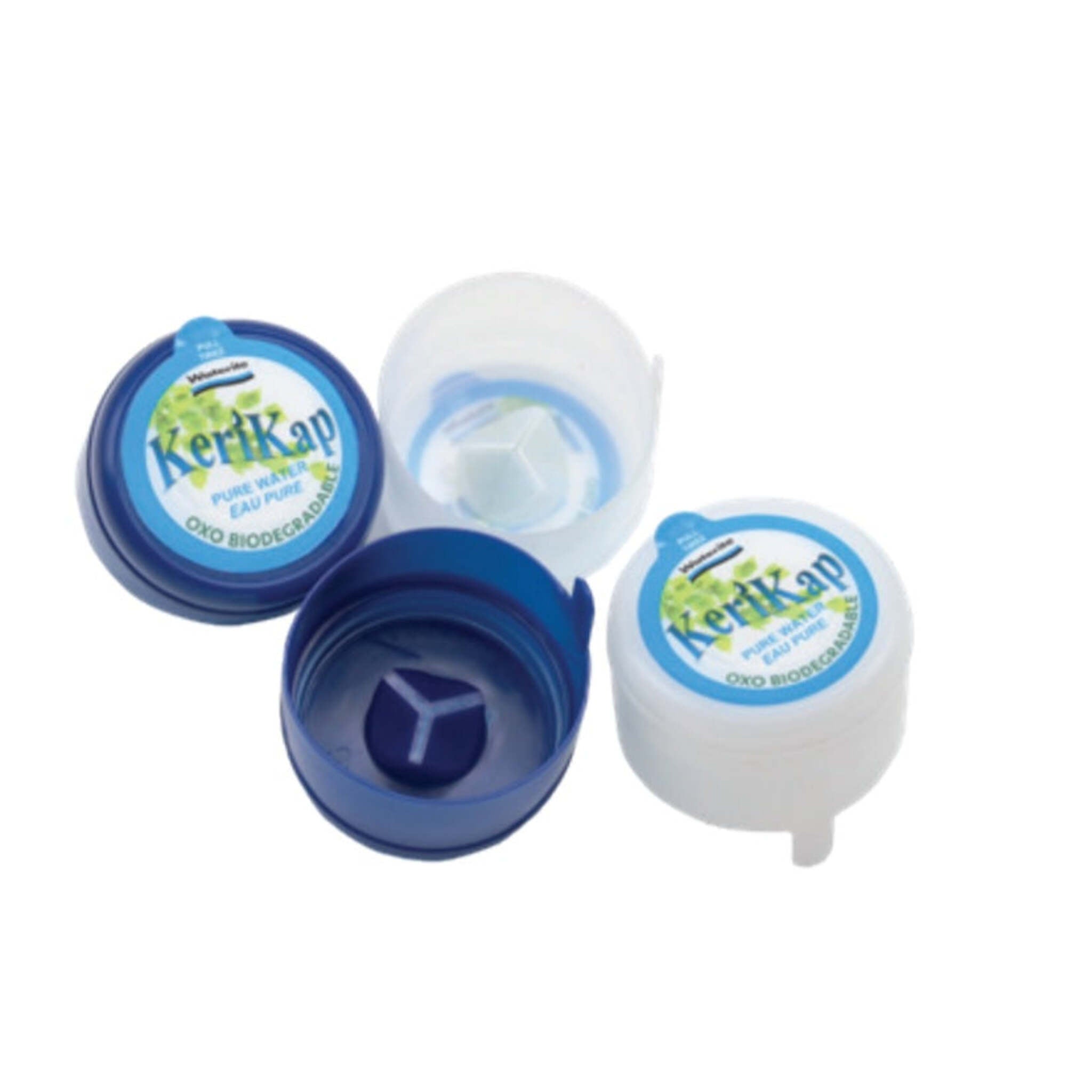 KeriKap Oxo-Biodegradable Water Bottle Caps - 55mm - Case of 500