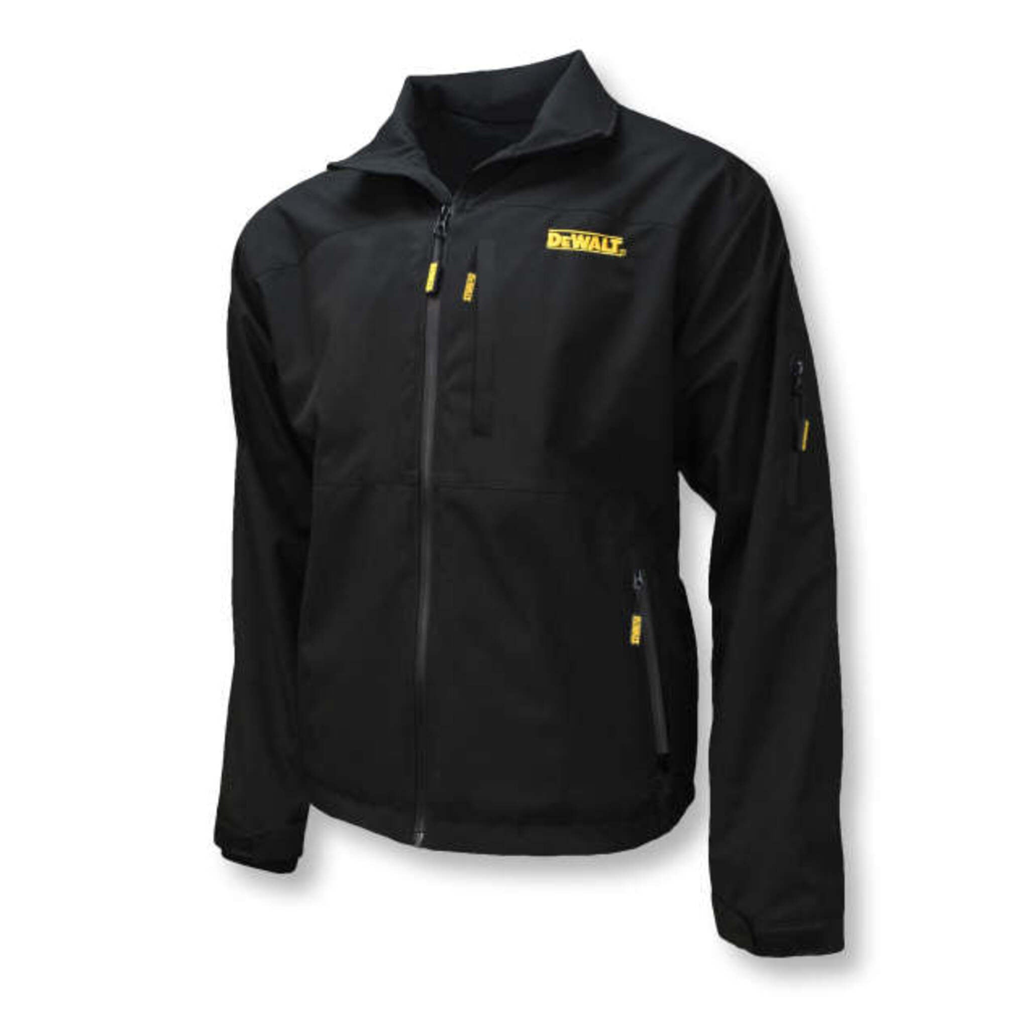 DEWALT® Men's Heated Fleece Lined Structured Soft Shell Jacket – 3 Heat Zones, Wind & Water Resistant, Multiple Pockets, Adjustable Fit | Sizes S-3XL