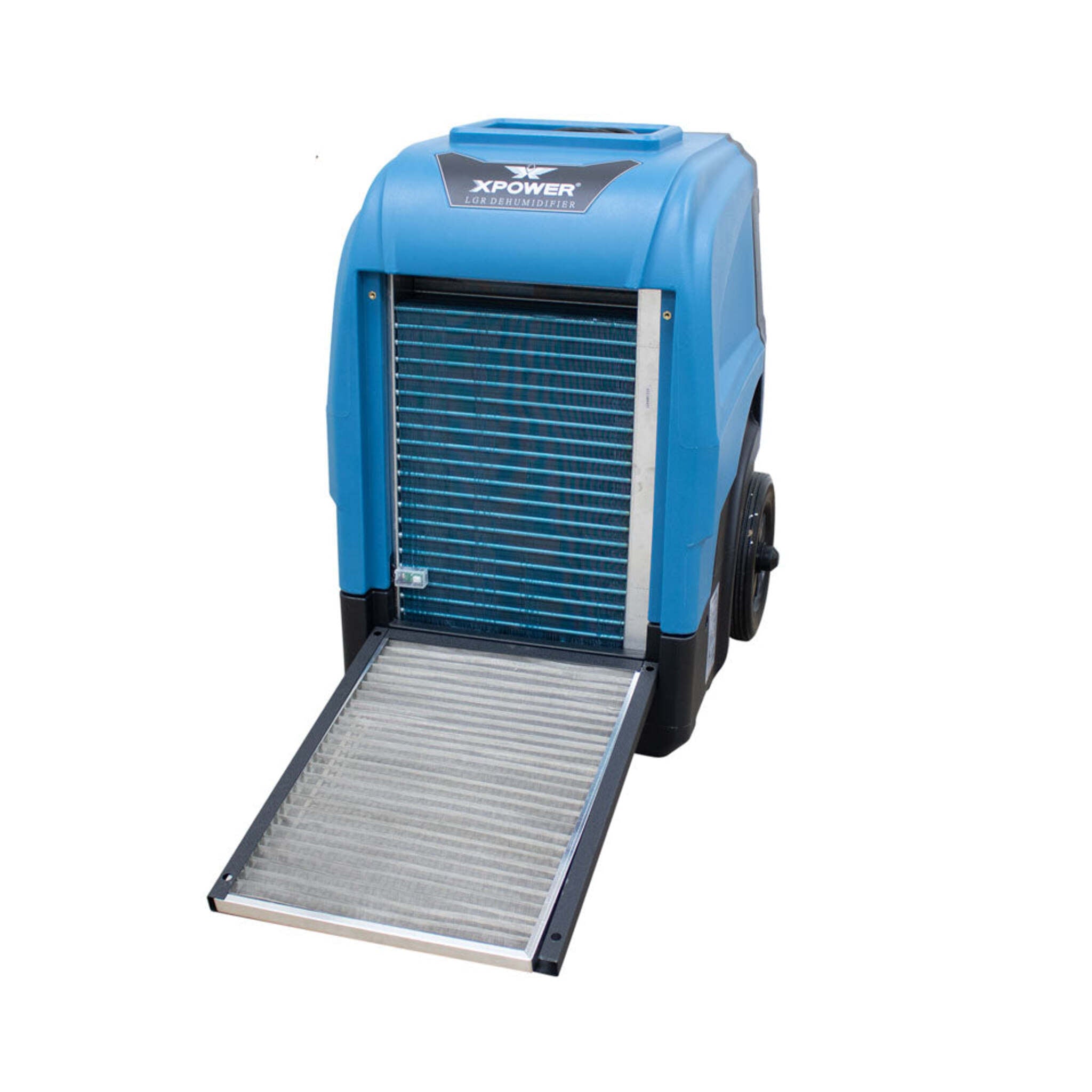 XPOWER XD-165L LGR Commercial Dehumidifier (165/280PPD) with Pump, Drain Hose, Handle and Wheels, Digital Display