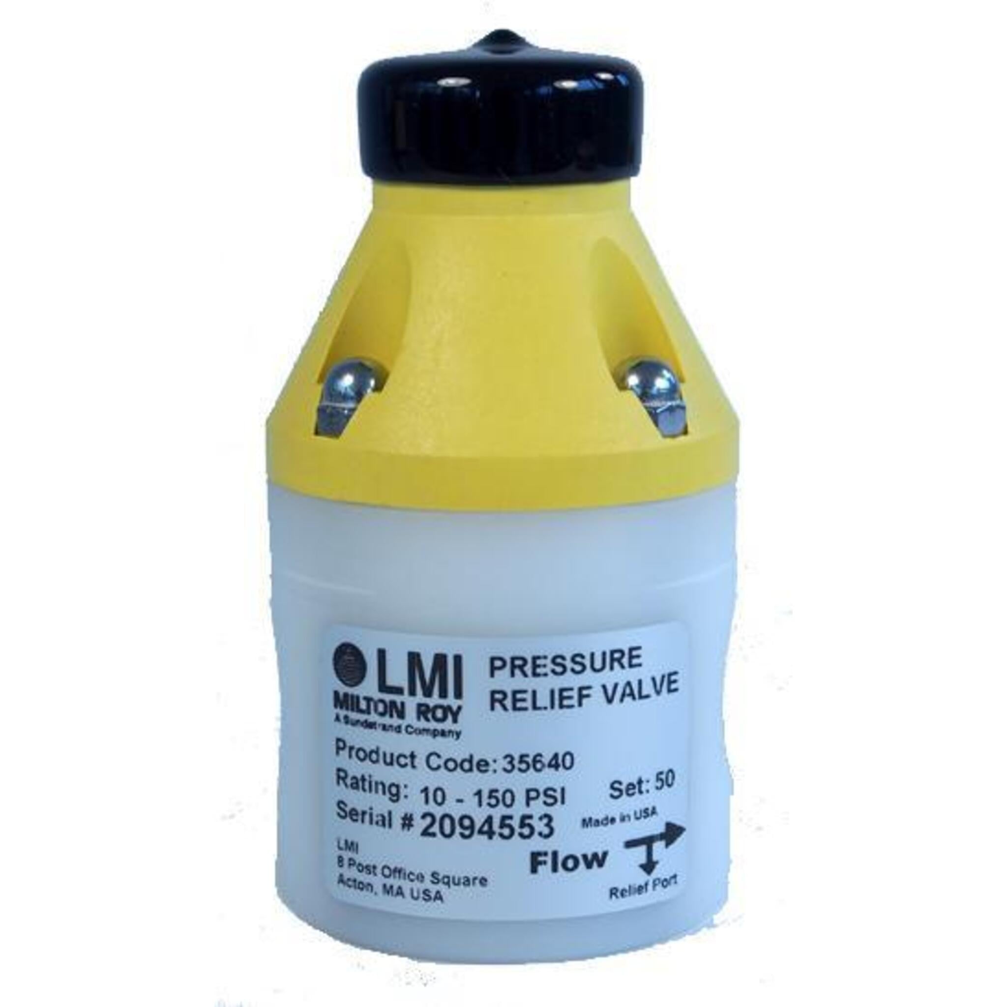 LMI Chemical Feed System Pressure Relief Valves | 1/4" & 1/2" |  PVC | Polypropylene | PVDF Chemical Metering Pumps - Cleanflow