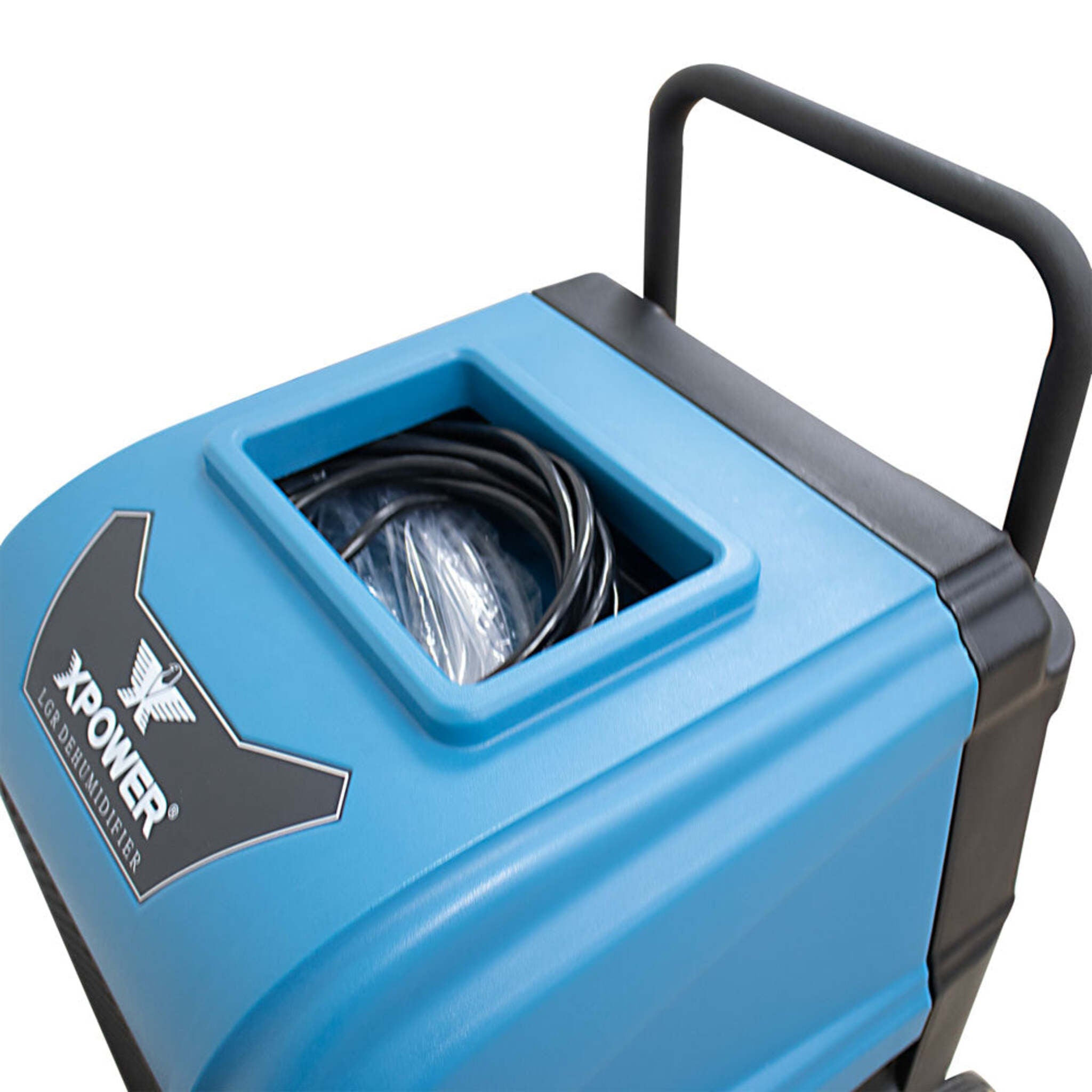 XPOWER XD-165L LGR Commercial Dehumidifier (165/280PPD) with Pump, Drain Hose, Handle and Wheels, Digital Display