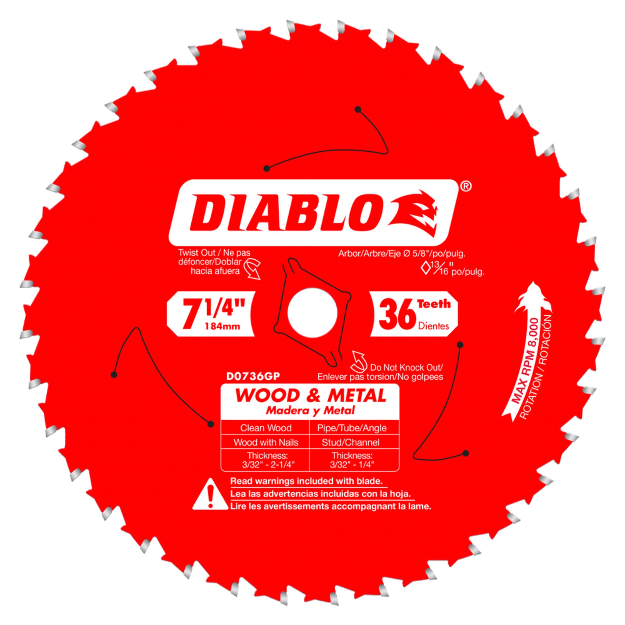 Diablo Wood & Metal Carbide Saw Blade