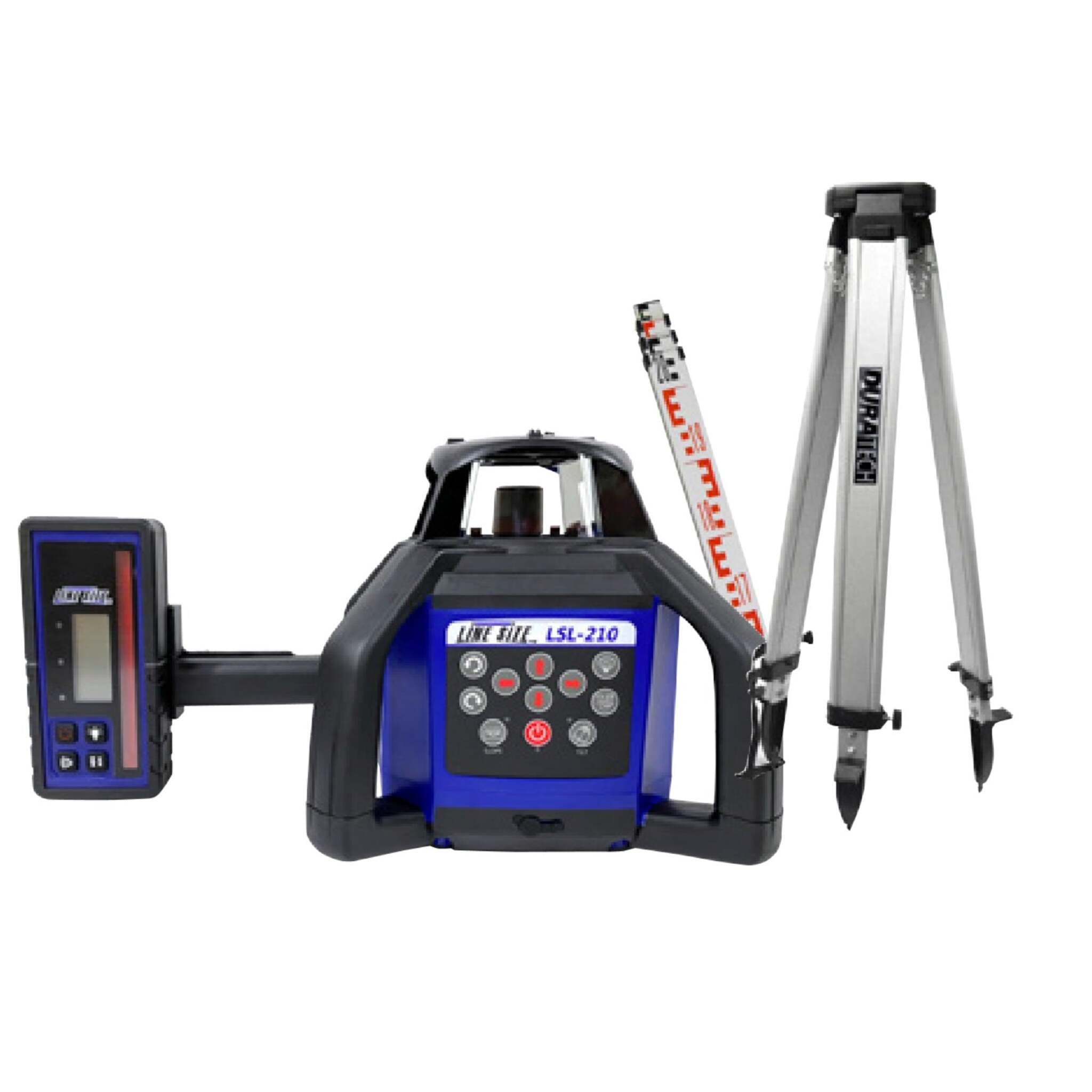 Line Site LSL-210 Self-Leveling Laser Deluxe Package w/ Receiver, Remote, Target, Tripod, and Grade Rod - High Precision, Broad Coverage, Rugged Build