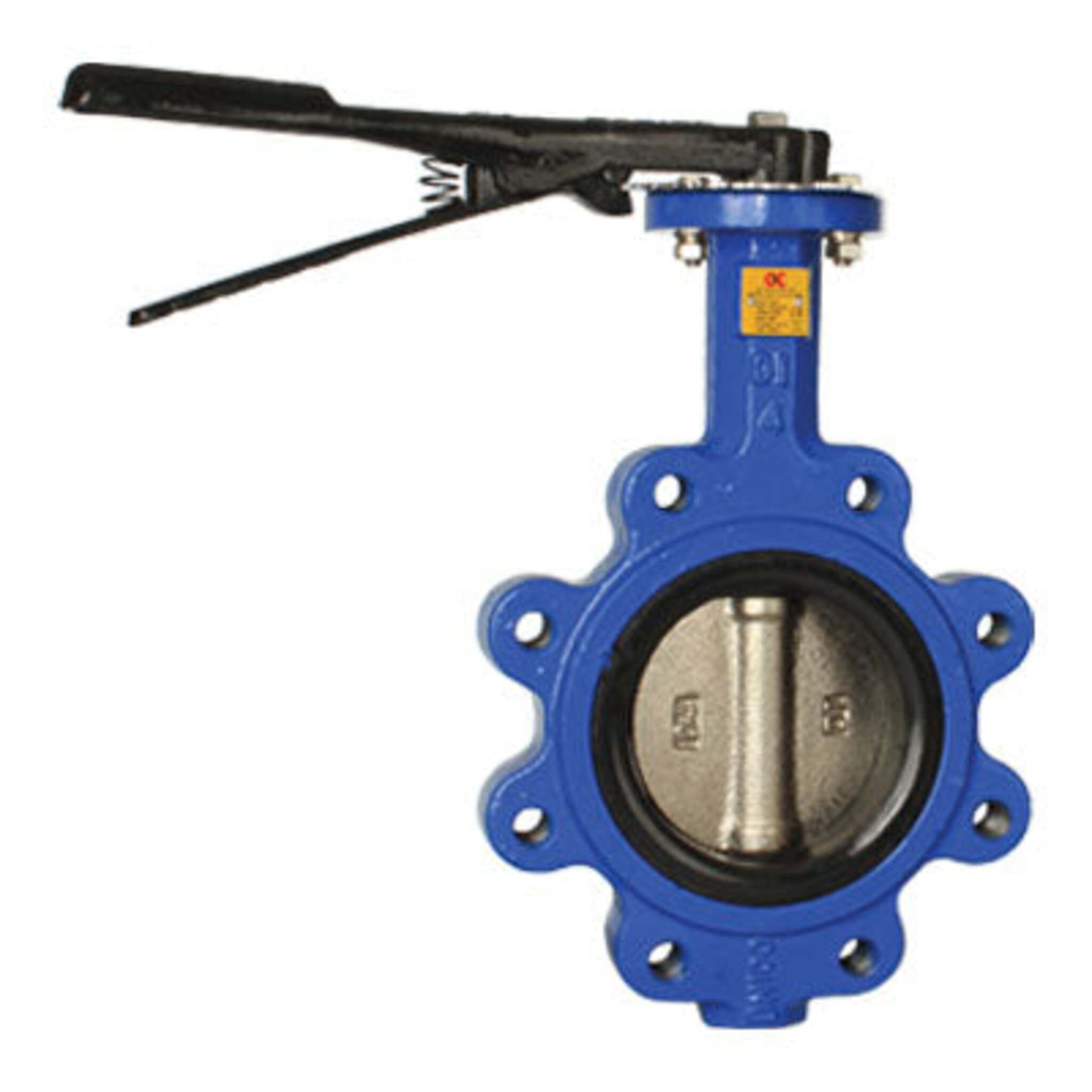 Standard Lug Style Butterfly Valve - Ductile Iron Disc, EPDM Seal, Lever Handle - 200 PSI, ANSI Class 125/150 - Optimal for Industrial & HVAC Use