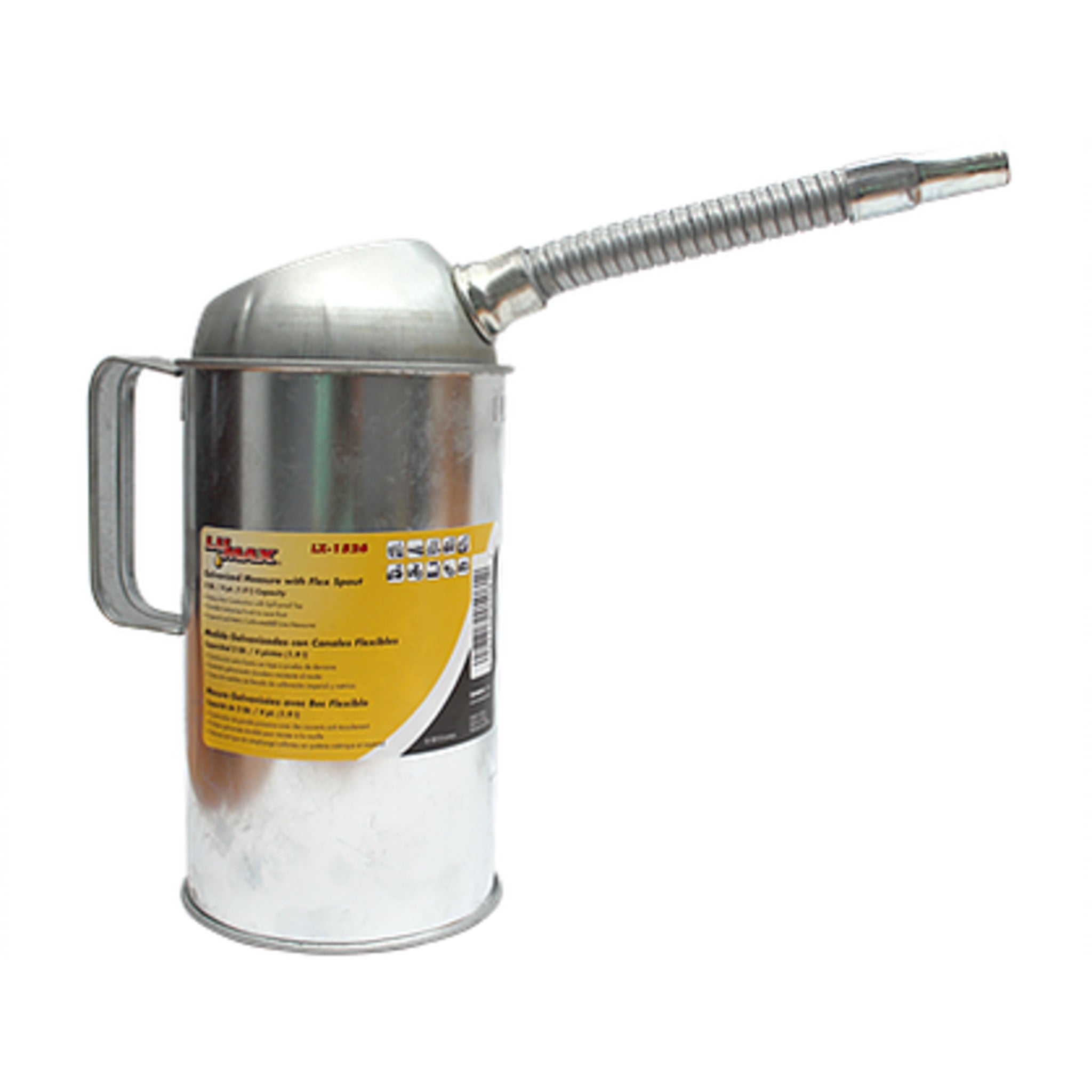 Lu-Max Galvanized Measures with Flex Spout Automotive Tools - Cleanflow