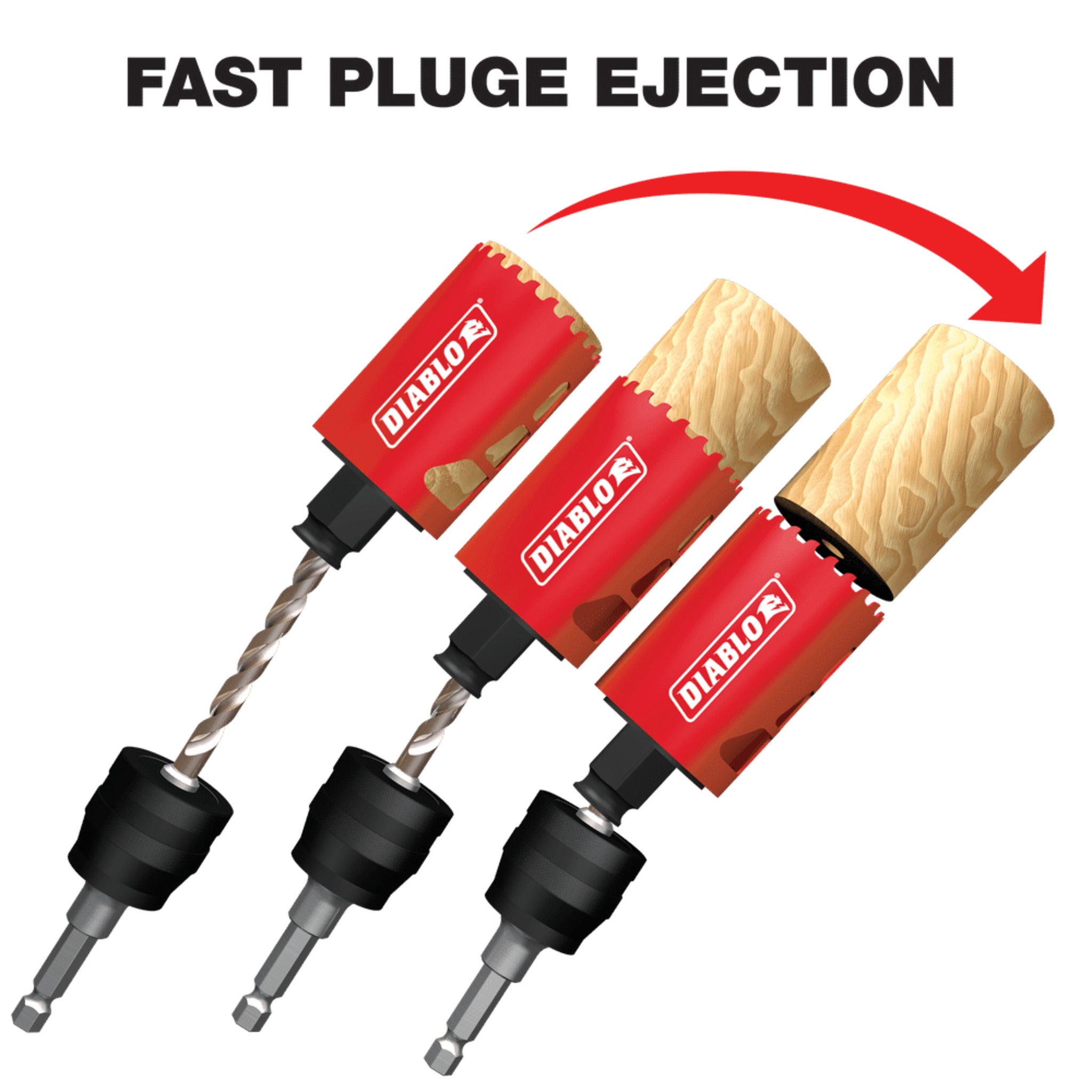 Diablo DHS17SPL 17-Piece Plumber's Bi-Metal Hole Saw Set - Advanced SnapLock Plus Mandrel System, Deep 60mm Cuts, Versatile Sizes 5/8” to 6