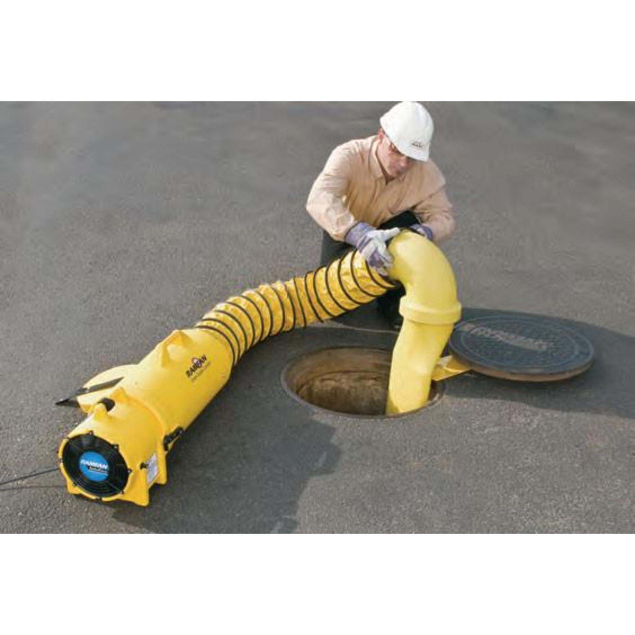 Ramfan Manhole Entry Continuous Airflow Device - 8 Inch Confined Space - Cleanflow