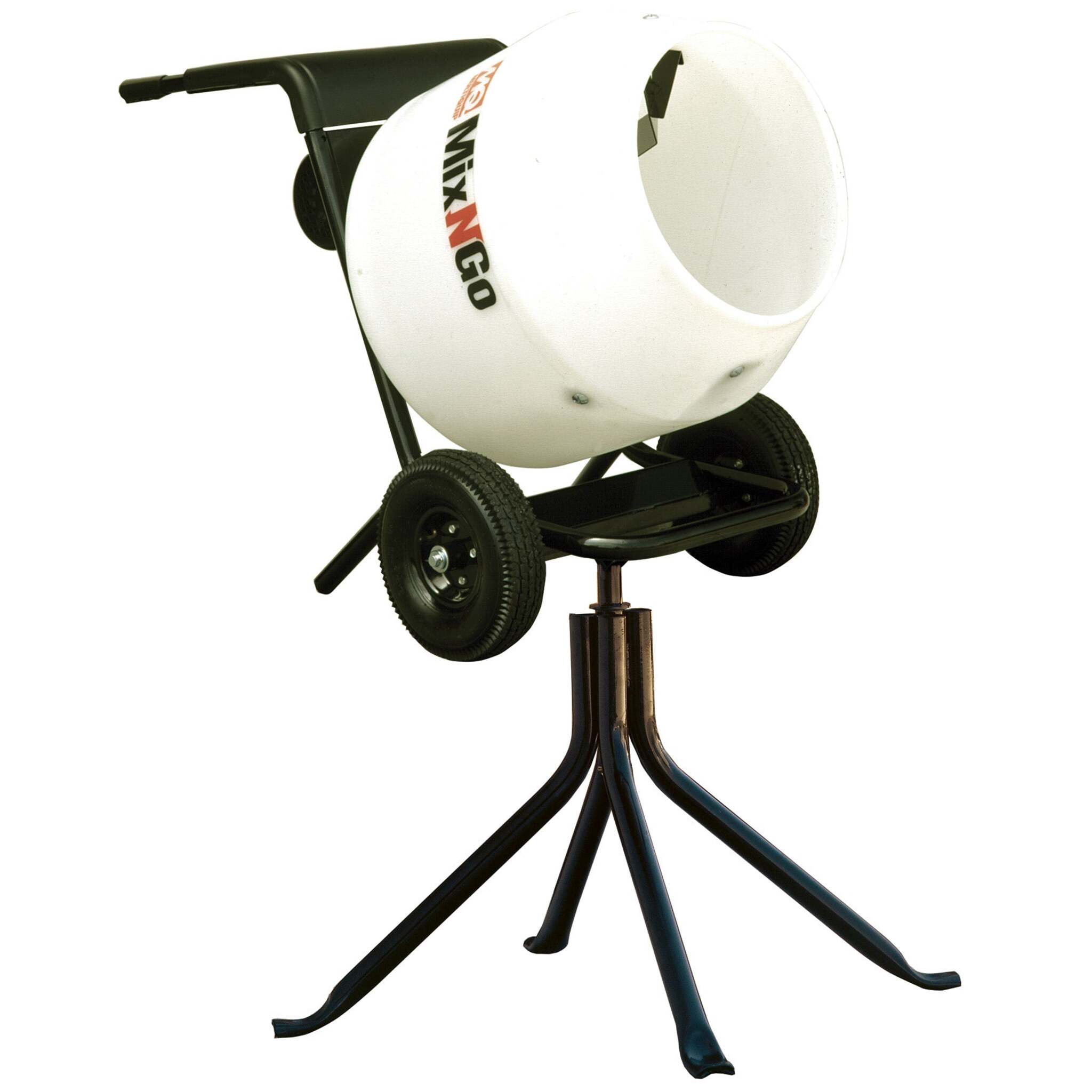 Multiquip MC3PEA Mix-N-Go Electric Concrete Mixer with Stand and Wheels | Durable, User-Friendly, Versatile for Small Footings, Bases, and Patching