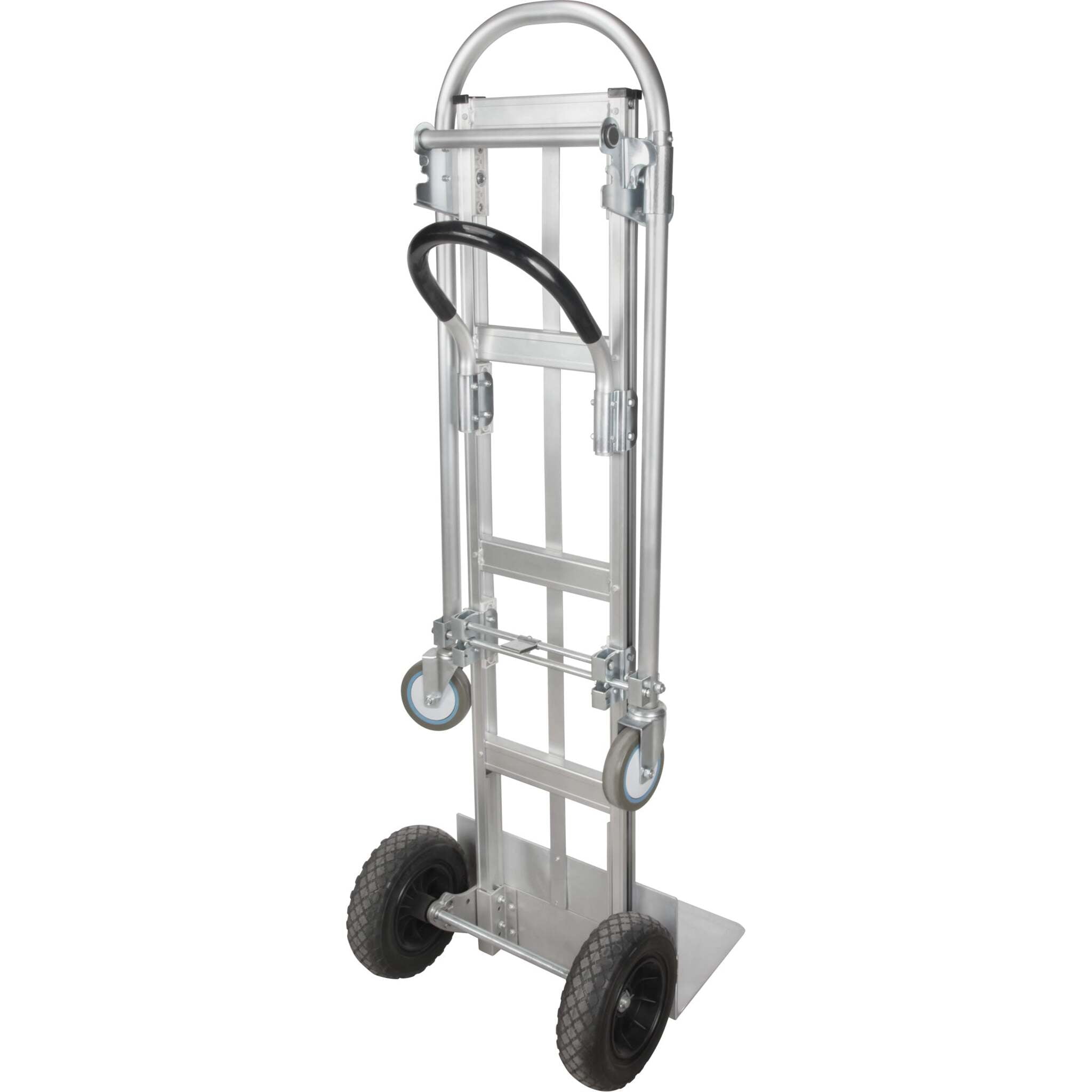 Convertible Aluminum Hand Truck - Flat Free Wheels - 800 Lbs Capacity