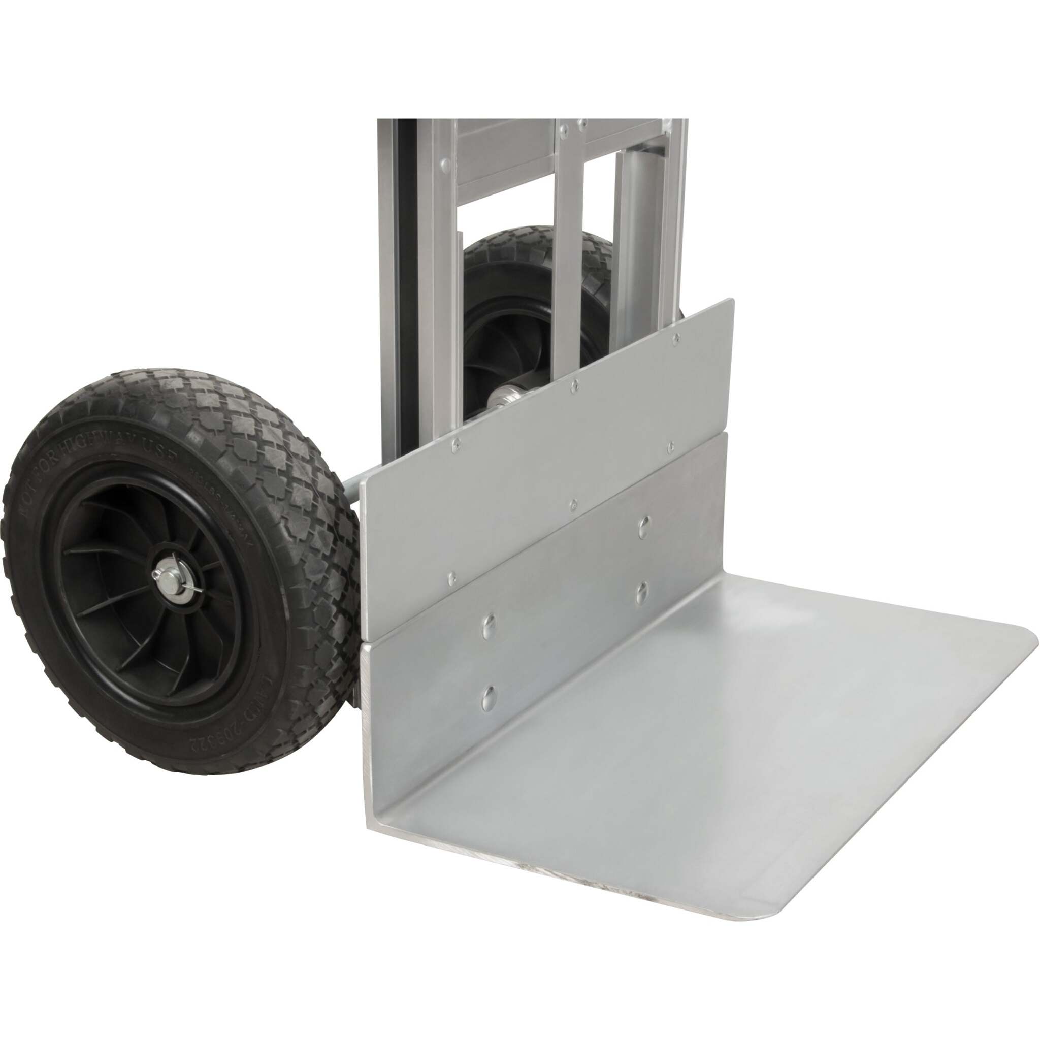 Convertible Aluminum Hand Truck - Flat Free Wheels - 800 Lbs Capacity