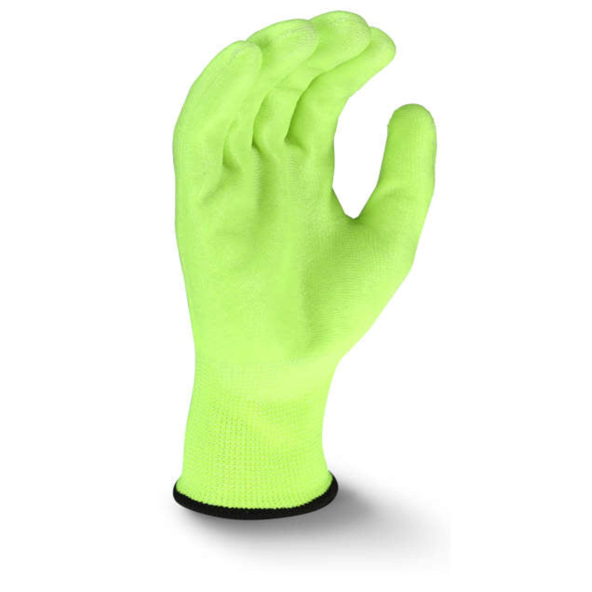 Radians Hi-Viz Breathable Polyester Gloves with Polyurethane Grip - Pack of 12 Pairs