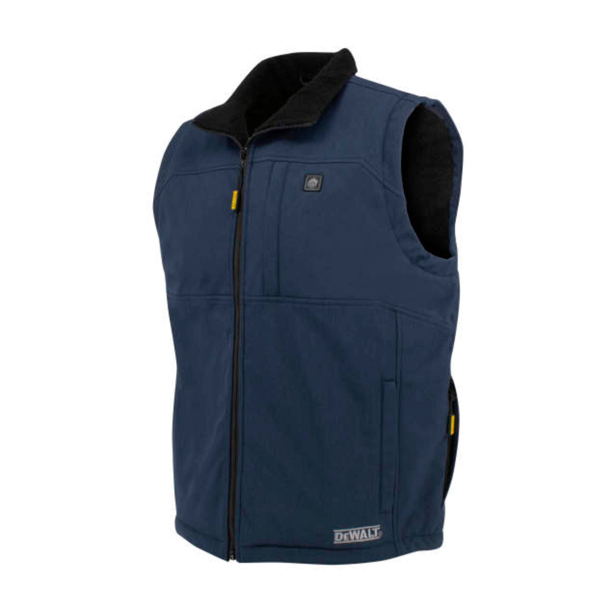 DEWALT® Men's Navy Heated Vest with Battery – Lightweight, 3 Heating Zones, Moisture-Wicking Sherpa Lining, Adjustable Fit | Sizes S-3XL