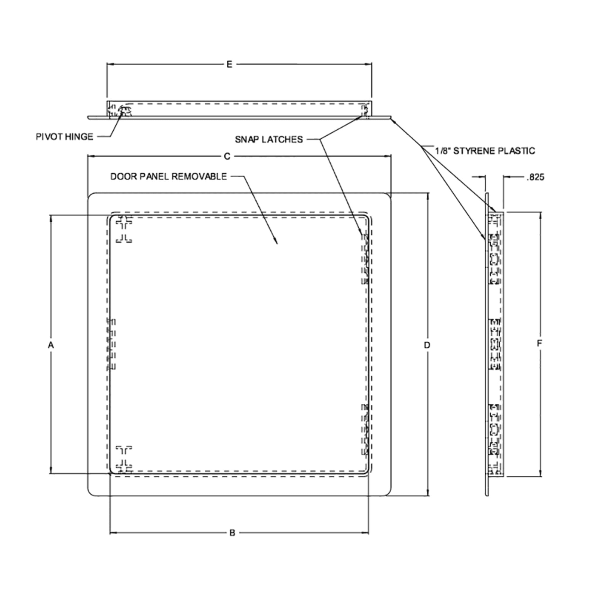 Acudor PA-3000 Plastic Access Door